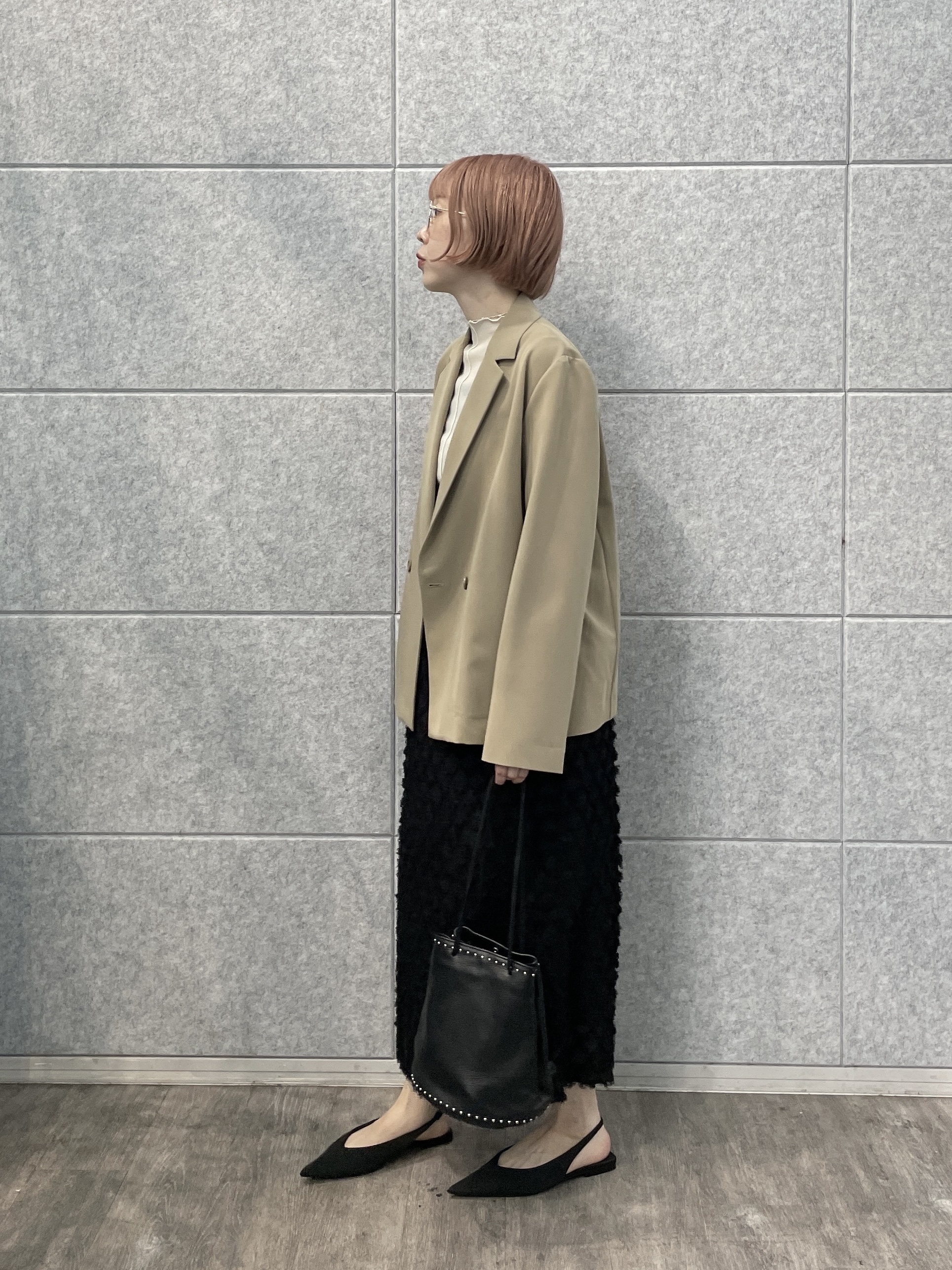 mikuさんの「INDIVI｜Comfy Set Up｜ダブルブレストイージージャケット【セットアップ対応／通勤／カセット服】」を使ったコーディネート