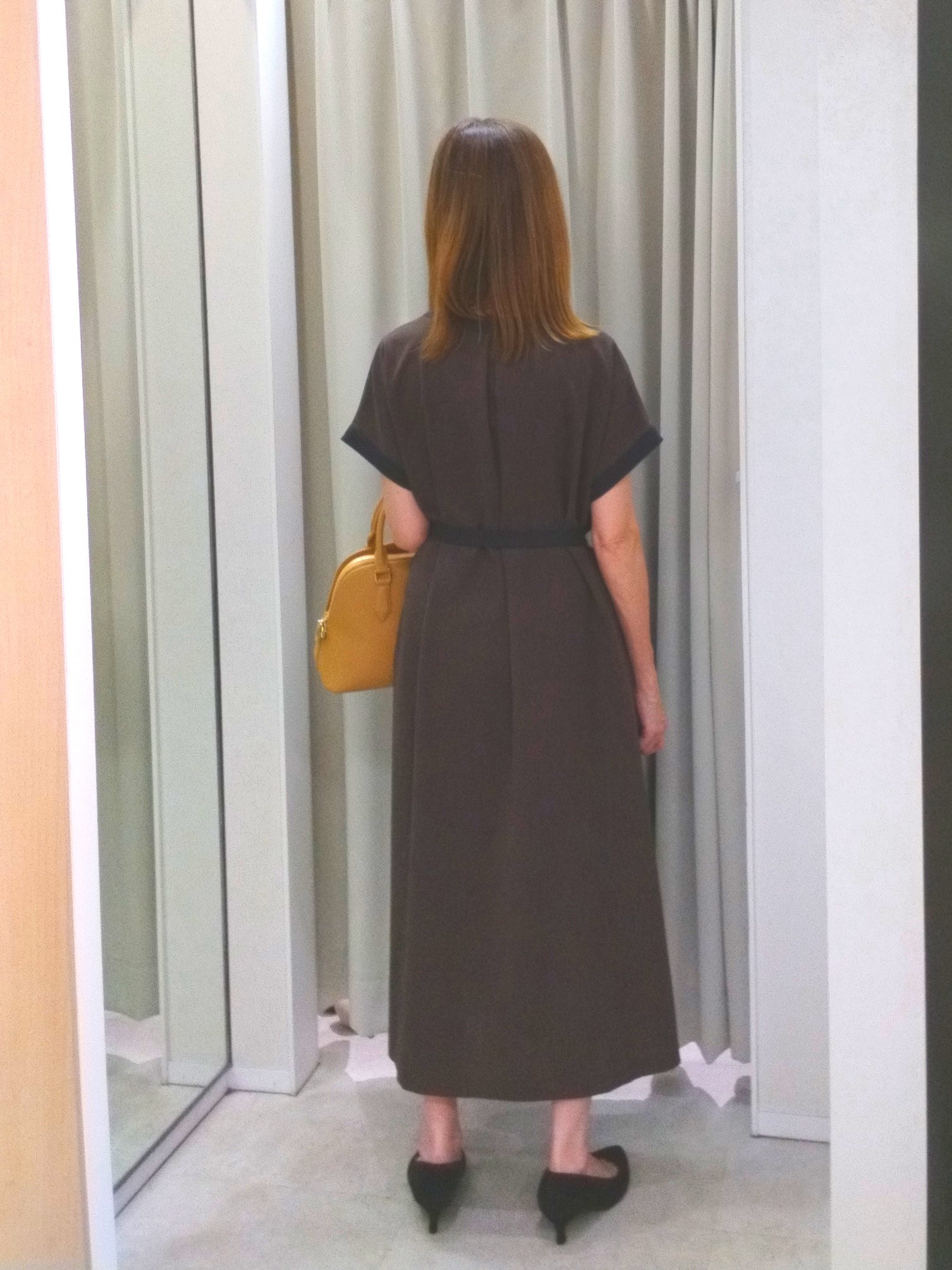 もりさんの「UNTITLED｜【接触冷感/UVカット/イージーケア】配色ラインワンピース」を使ったコーディネート