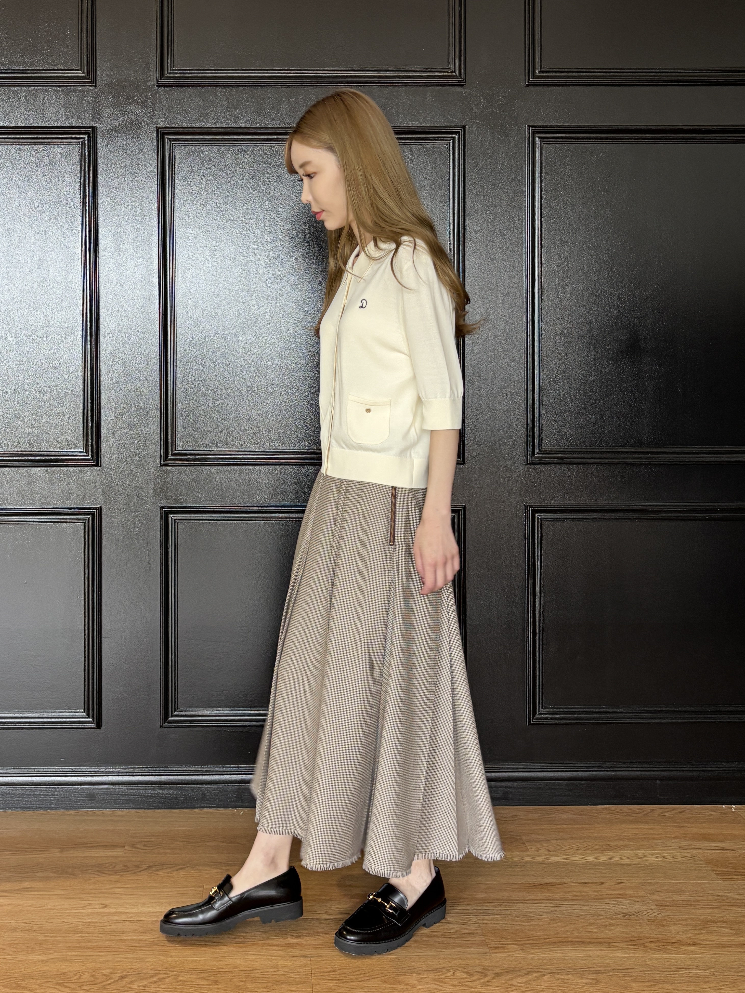 清水夏姫さんの「DRESSTERIOR｜【再入荷/軽量/本革】ビットローファー」を使ったコーディネート