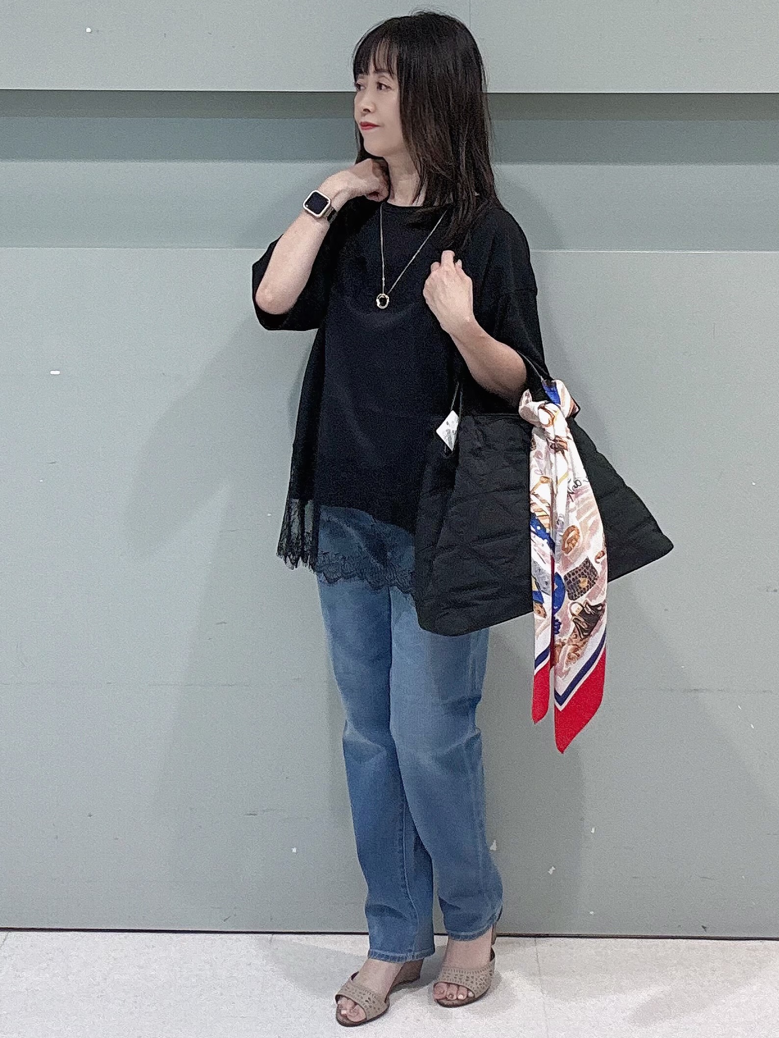 makiさんの「UNTITLED｜【新色追加/人気デニム】MAKE&times;DENIMスリムストレート」を使ったコーディネート
