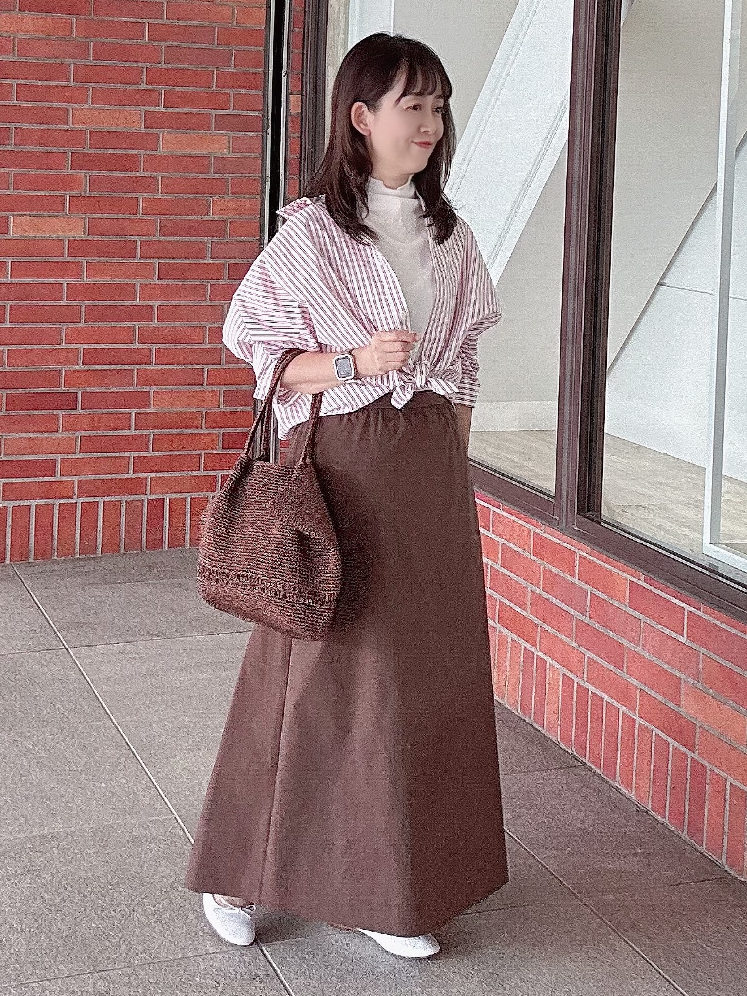 makiさんの「UNTITLED｜【接触冷感/吸水速乾/UVカット】ドルマンスリーブシャツ」を使ったコーディネート