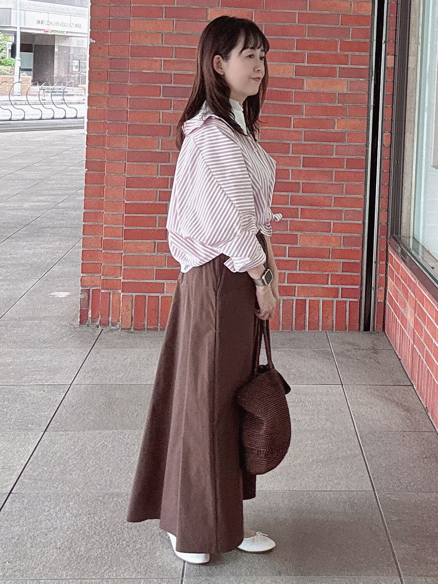 makiさんの「UNTITLED｜【接触冷感/吸水速乾/UVカット】ドルマンスリーブシャツ」を使ったコーディネート