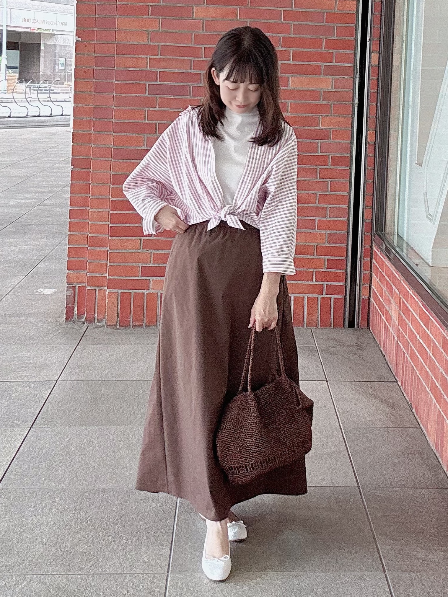 makiさんの「UNTITLED｜【接触冷感/吸水速乾/UVカット】ドルマンスリーブシャツ」を使ったコーディネート