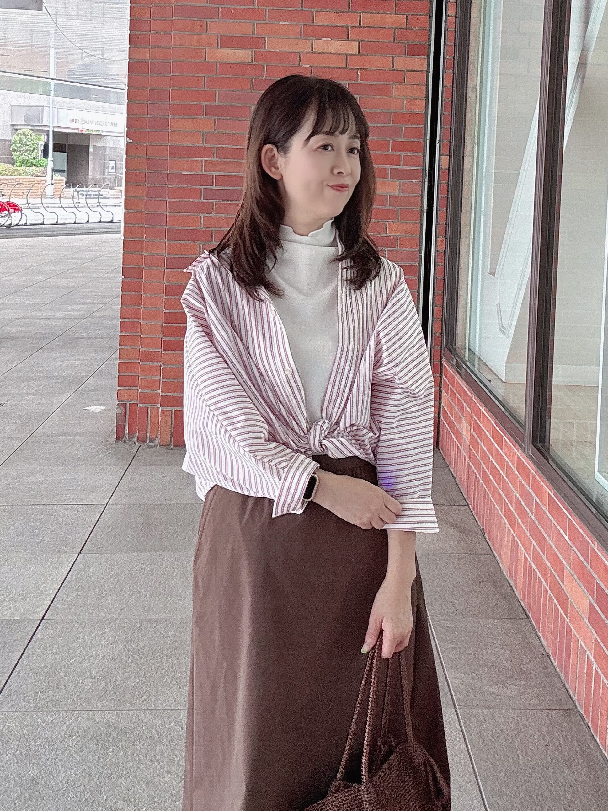 makiさんの「UNTITLED｜【接触冷感/吸水速乾/UVカット】ドルマンスリーブシャツ」を使ったコーディネート