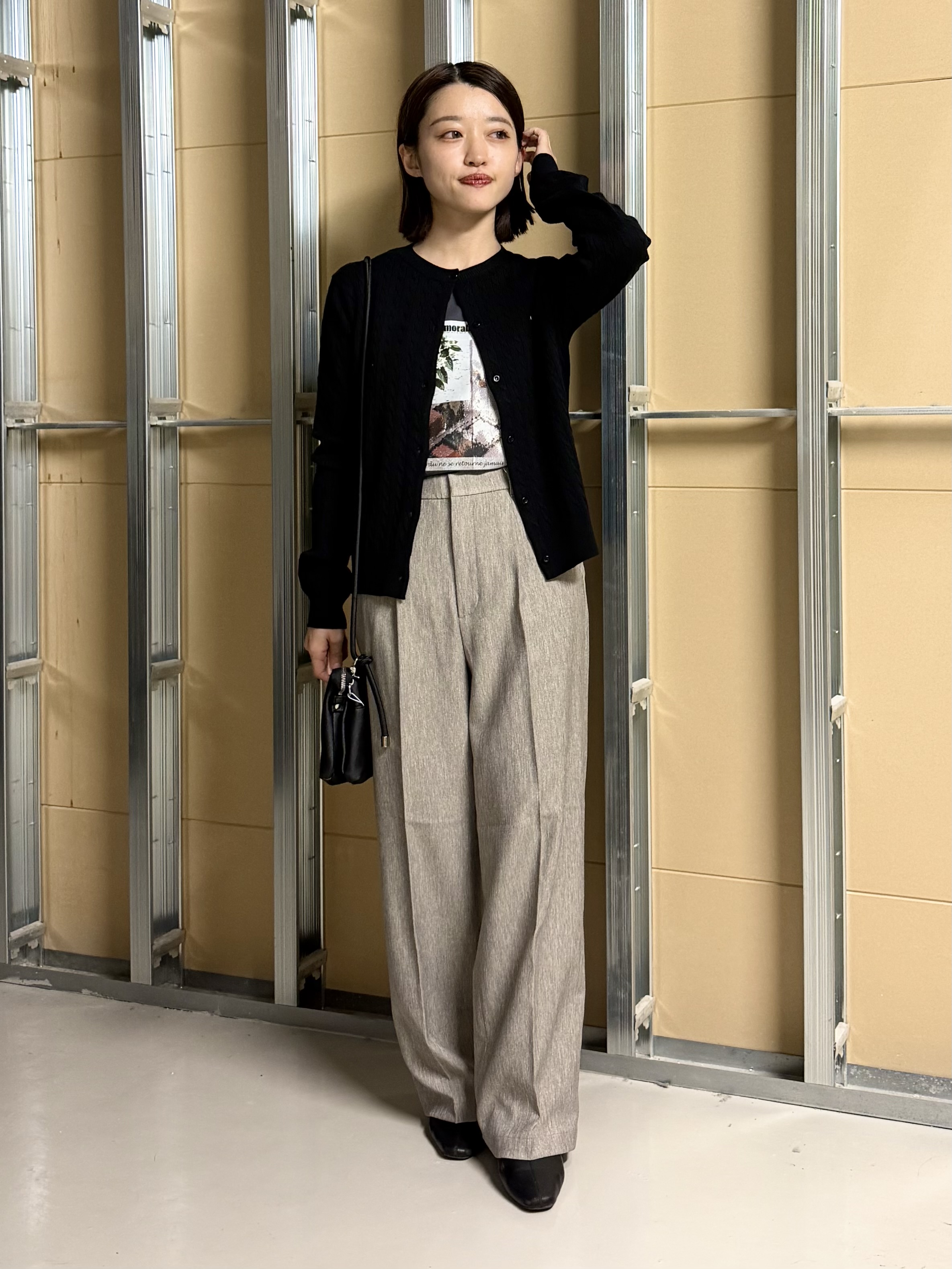 sahoさんの「THE SHOP TK｜POLO BCS/ケーブルクルーカーディガン」を使ったコーディネート