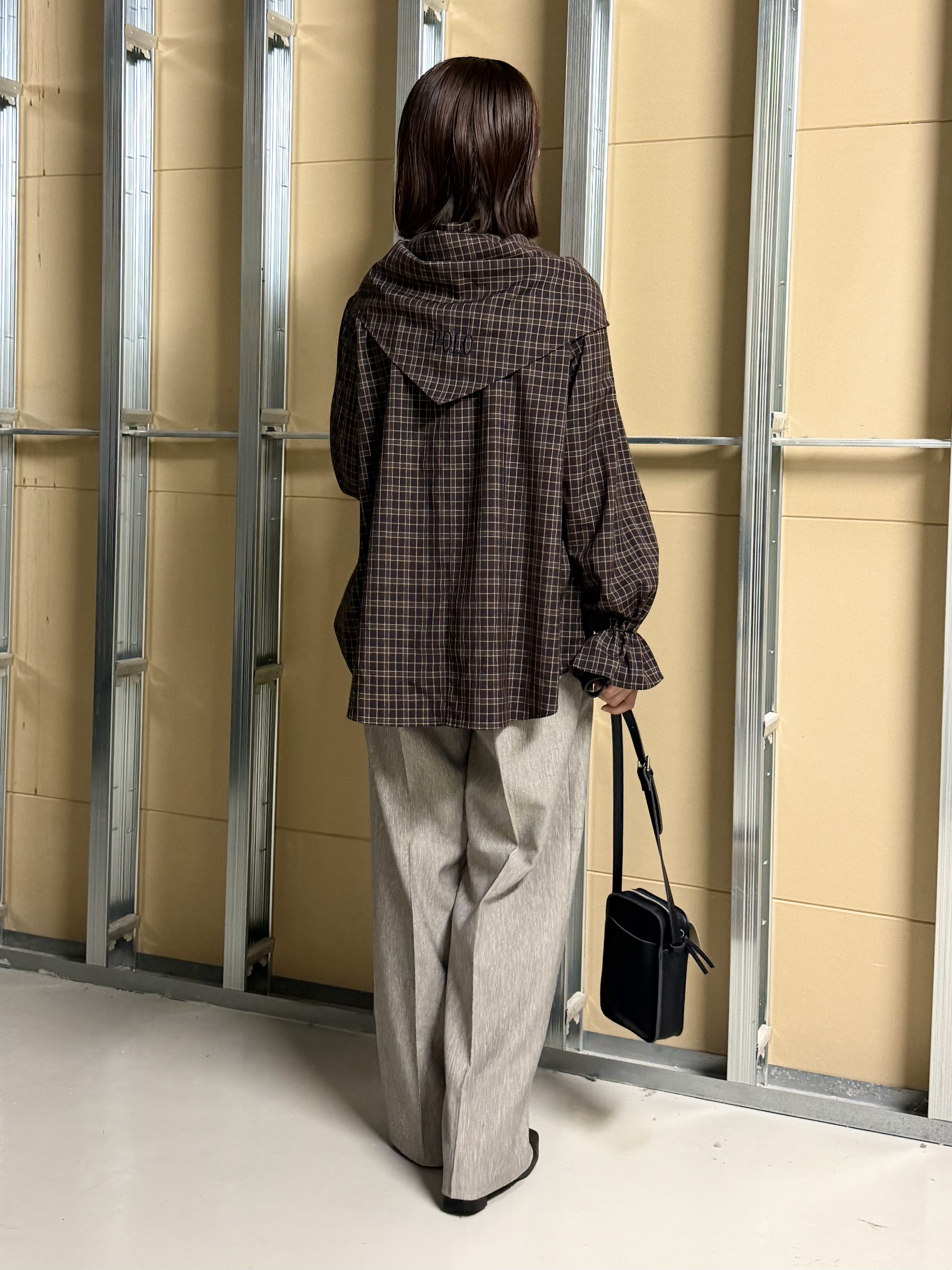 sahoさんの「THE SHOP TK｜POLO BCS/チェックスカーフ付きブラウス」を使ったコーディネート