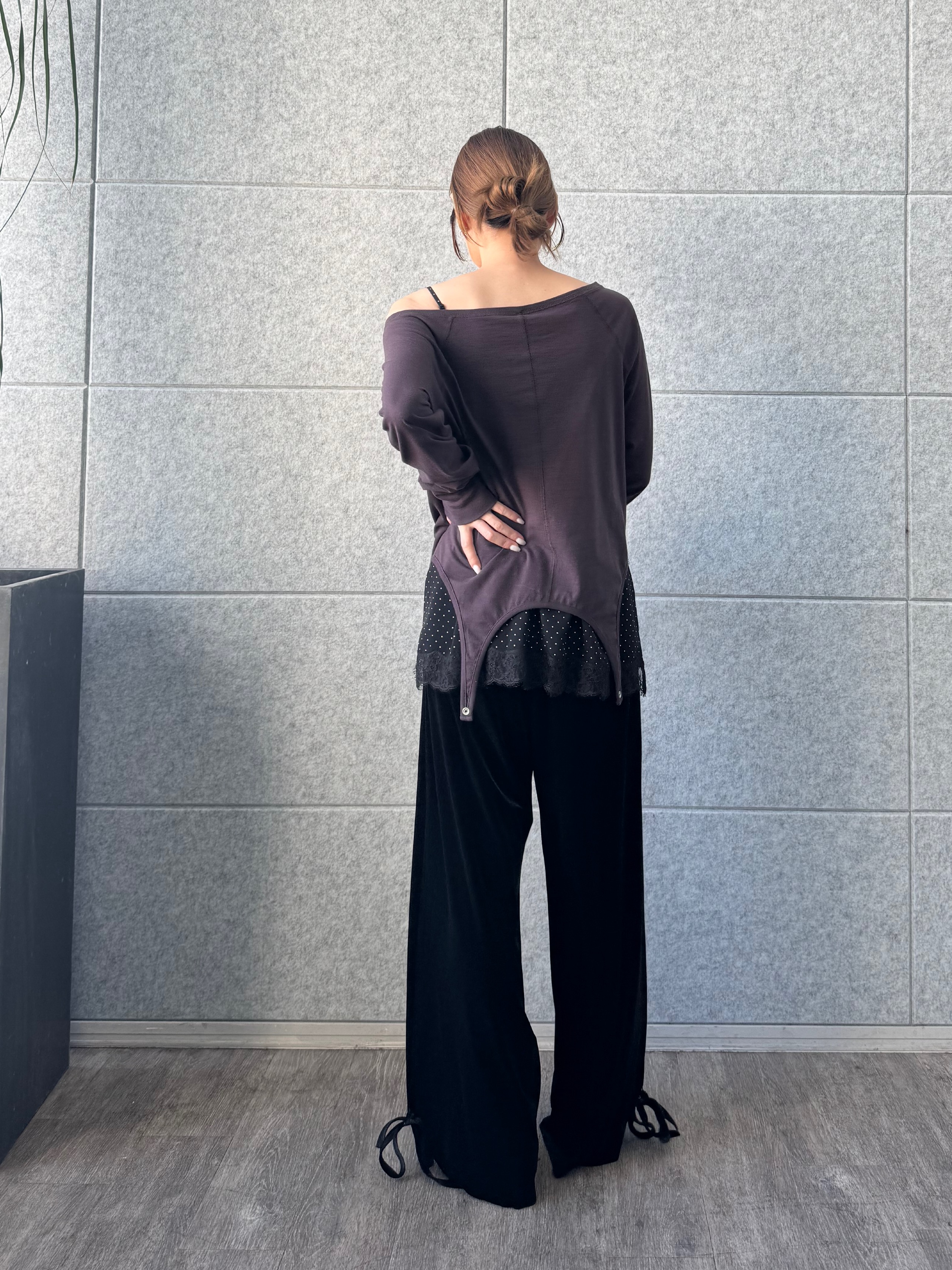 designer yukaさんの「CODE A｜dot lingerie lace cami」を使ったコーディネート