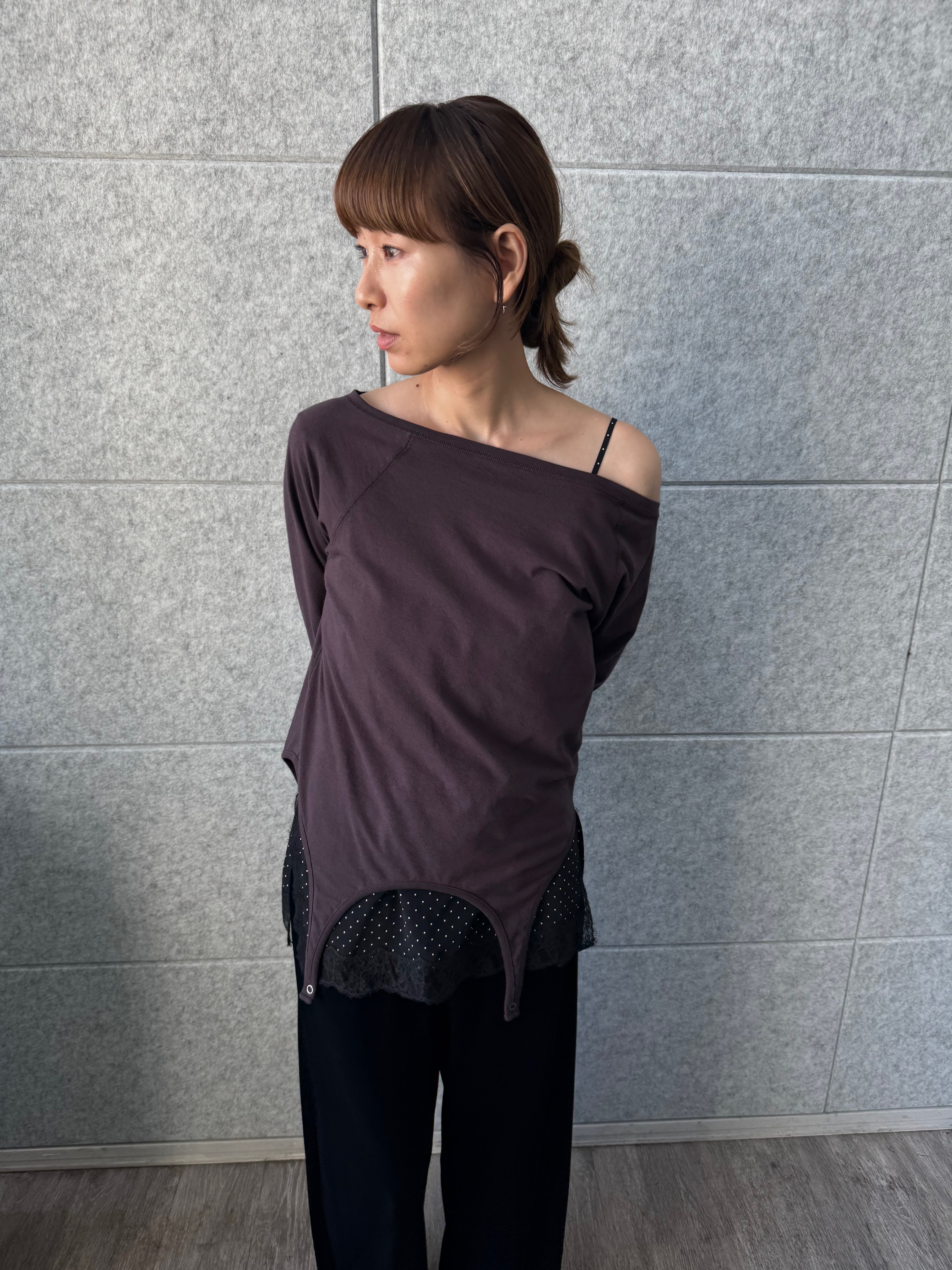designer yukaさんの「CODE A｜dot lingerie lace cami」を使ったコーディネート