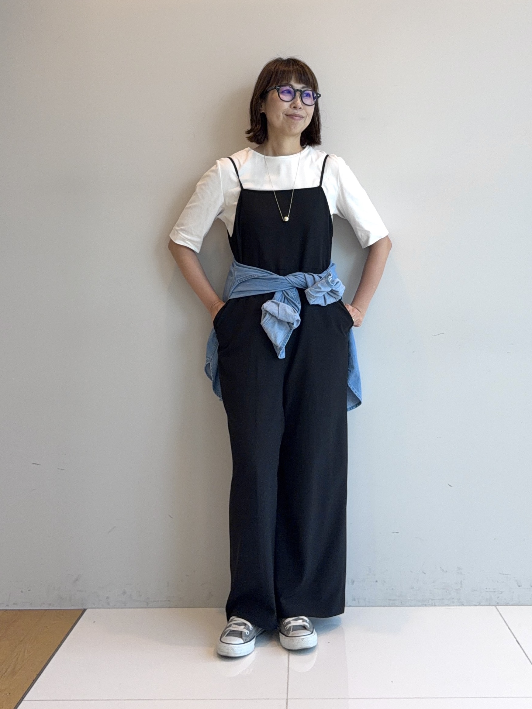 murayamaさんの「INDIVI｜【着る日傘】キャミソールサロペット」を使ったコーディネート