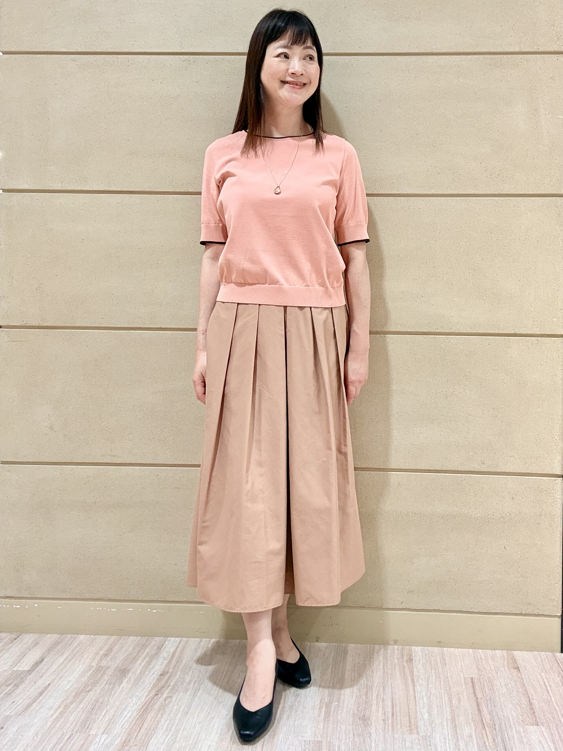 Marさんの「Reflect｜【UVカット／アンサンブル／手洗い可】バイカラーニットプルオーバー」を使ったコーディネート