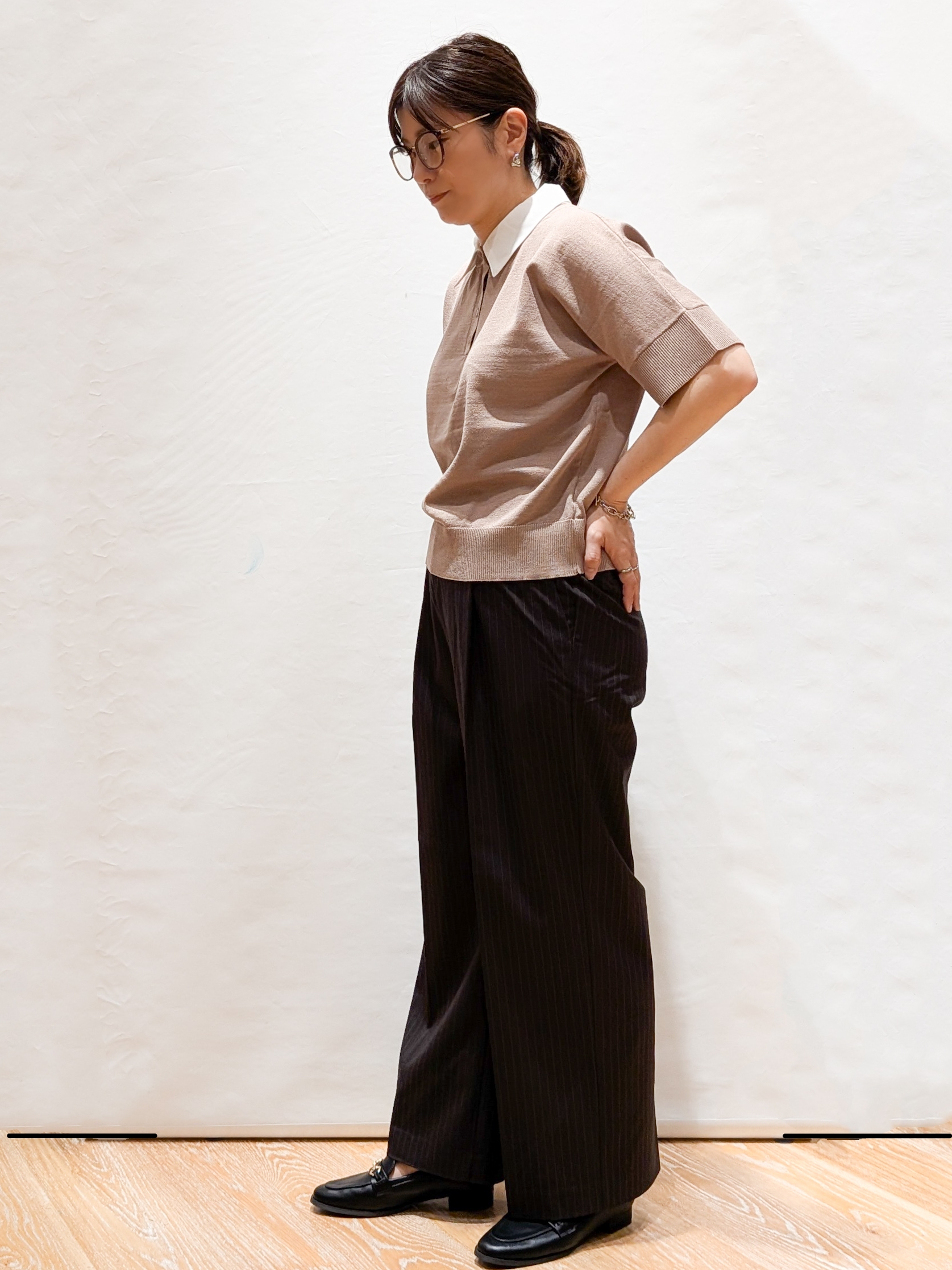 Shihoさんの「OPAQUE.CLIP｜2WAY衿ドッキングニット《洗濯機OK》」を使ったコーディネート
