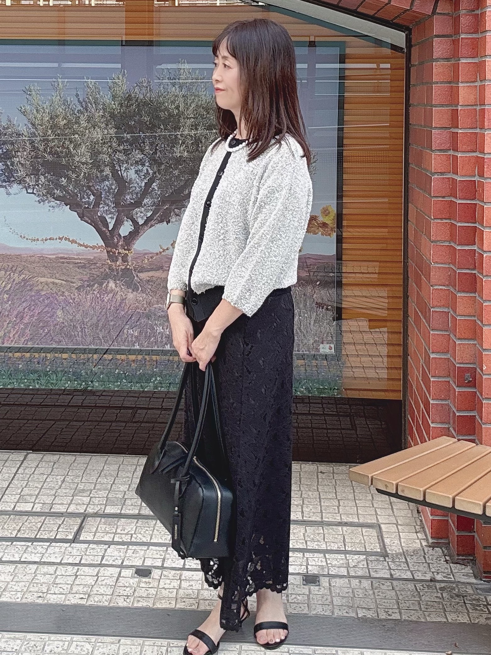 makiさんの「UNTITLED｜【前後2WAY】コットン混カールプルオーバー」を使ったコーディネート