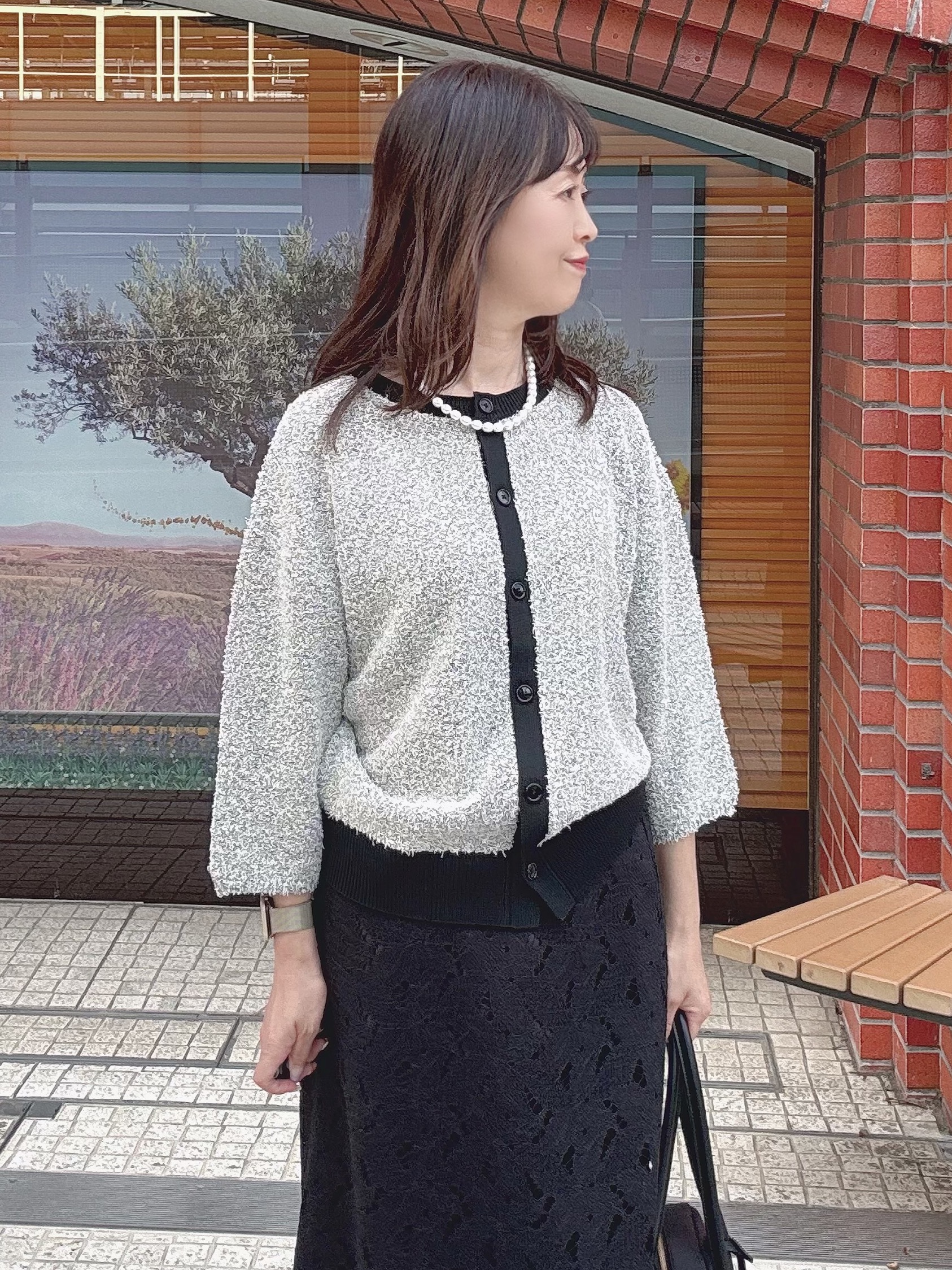 makiさんの「UNTITLED｜【前後2WAY】コットン混カールプルオーバー」を使ったコーディネート