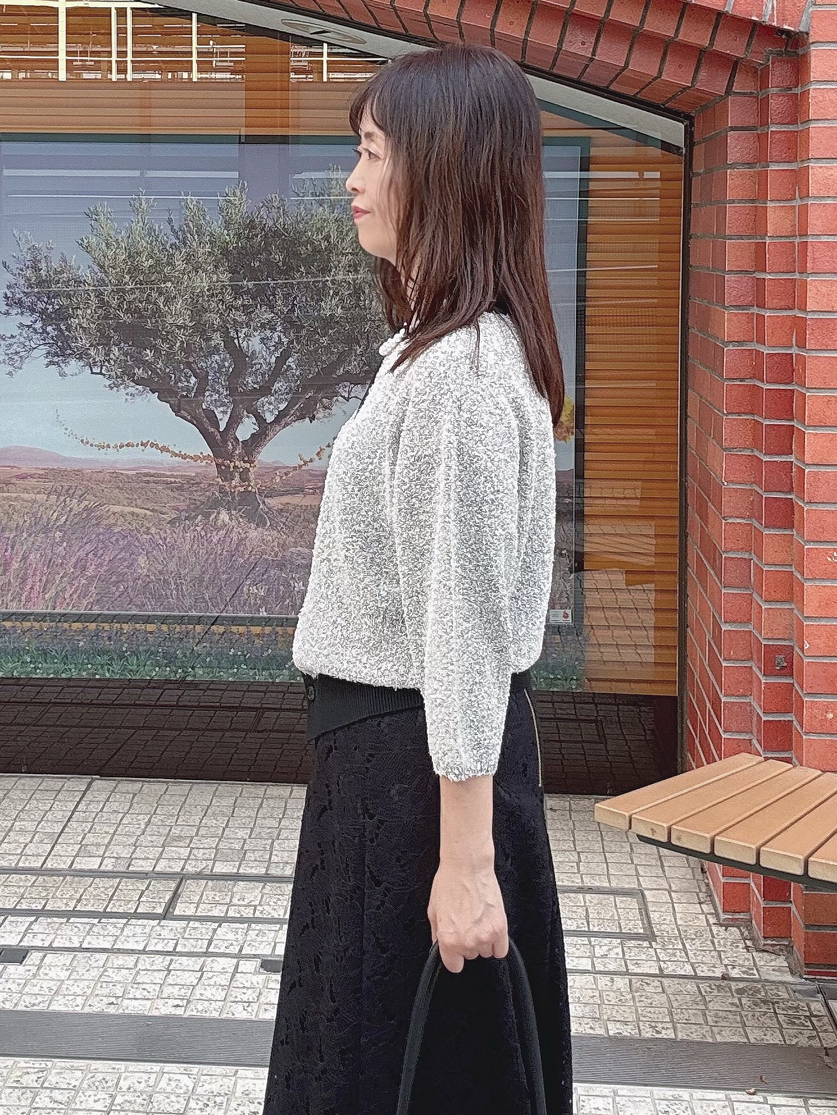 makiさんの「UNTITLED｜【前後2WAY】コットン混カールプルオーバー」を使ったコーディネート