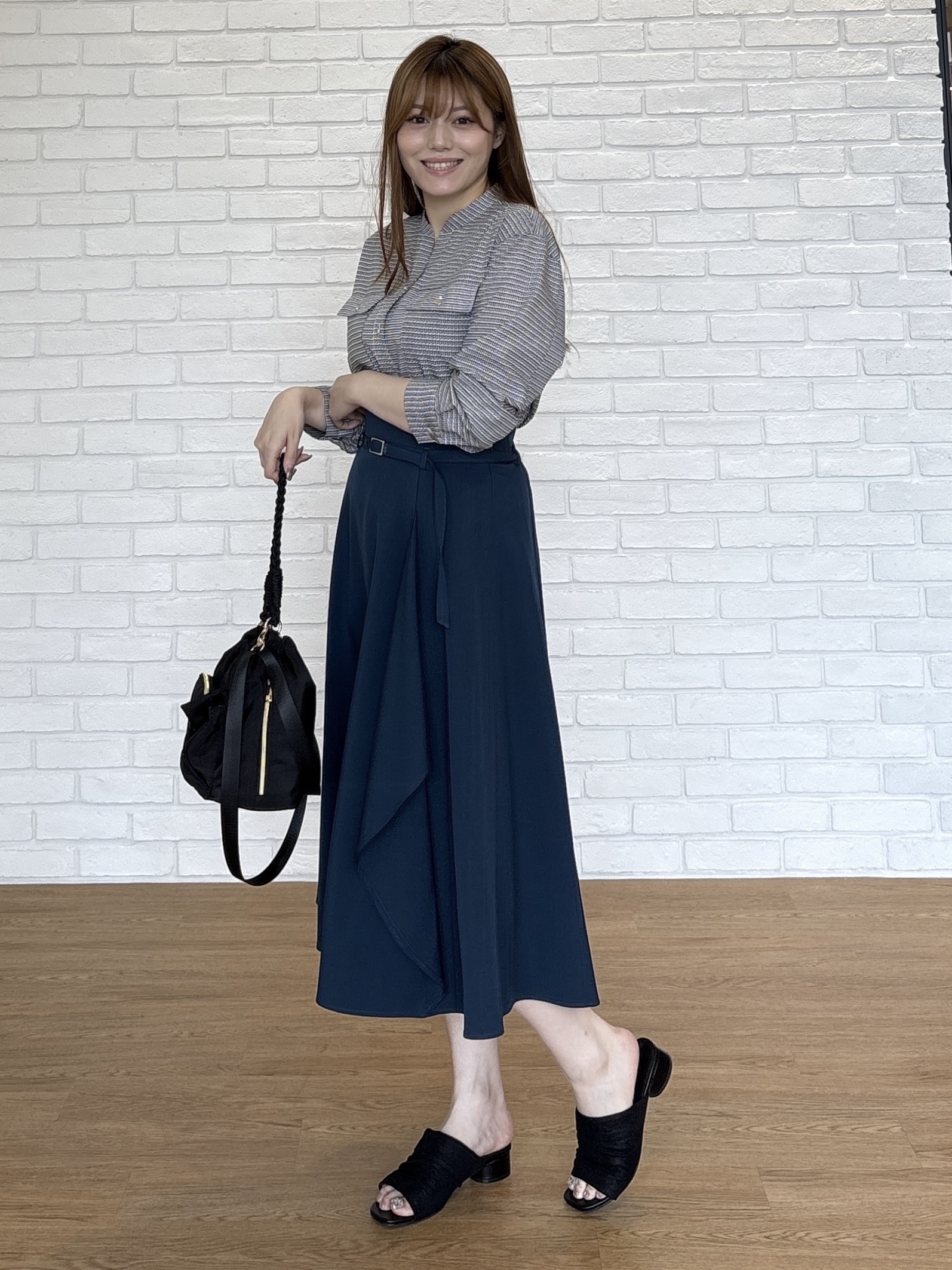 sayaさんの「grove｜【撥水・10ポケ】ポケット巾着ショルダー」を使ったコーディネート