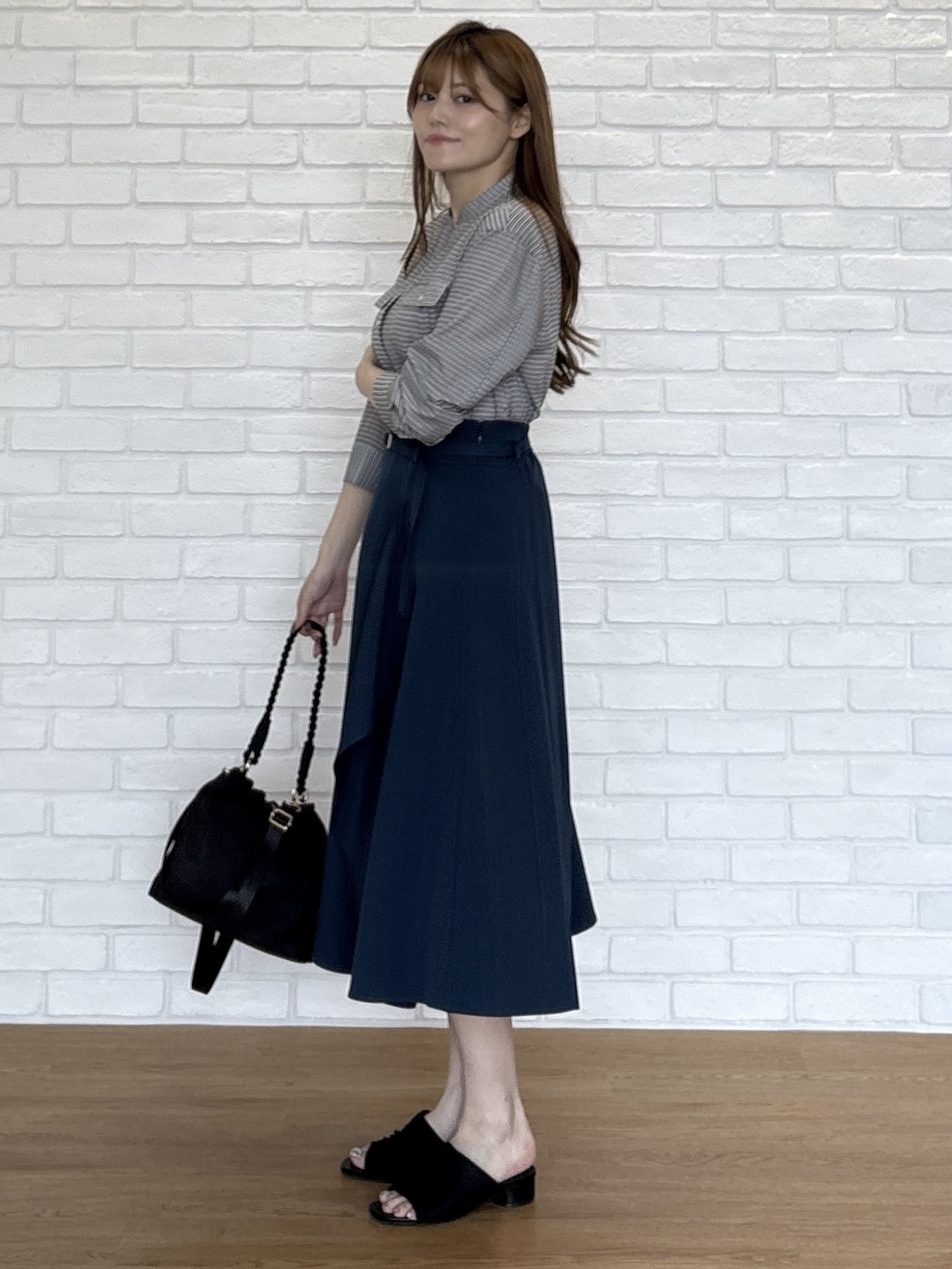 sayaさんの「grove｜【撥水・10ポケ】ポケット巾着ショルダー」を使ったコーディネート