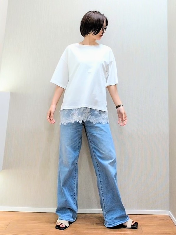 ミズタさんの「UNTITLED｜【新色追加/人気デニム】MAKE&times;DENIM WIDE」を使ったコーディネート