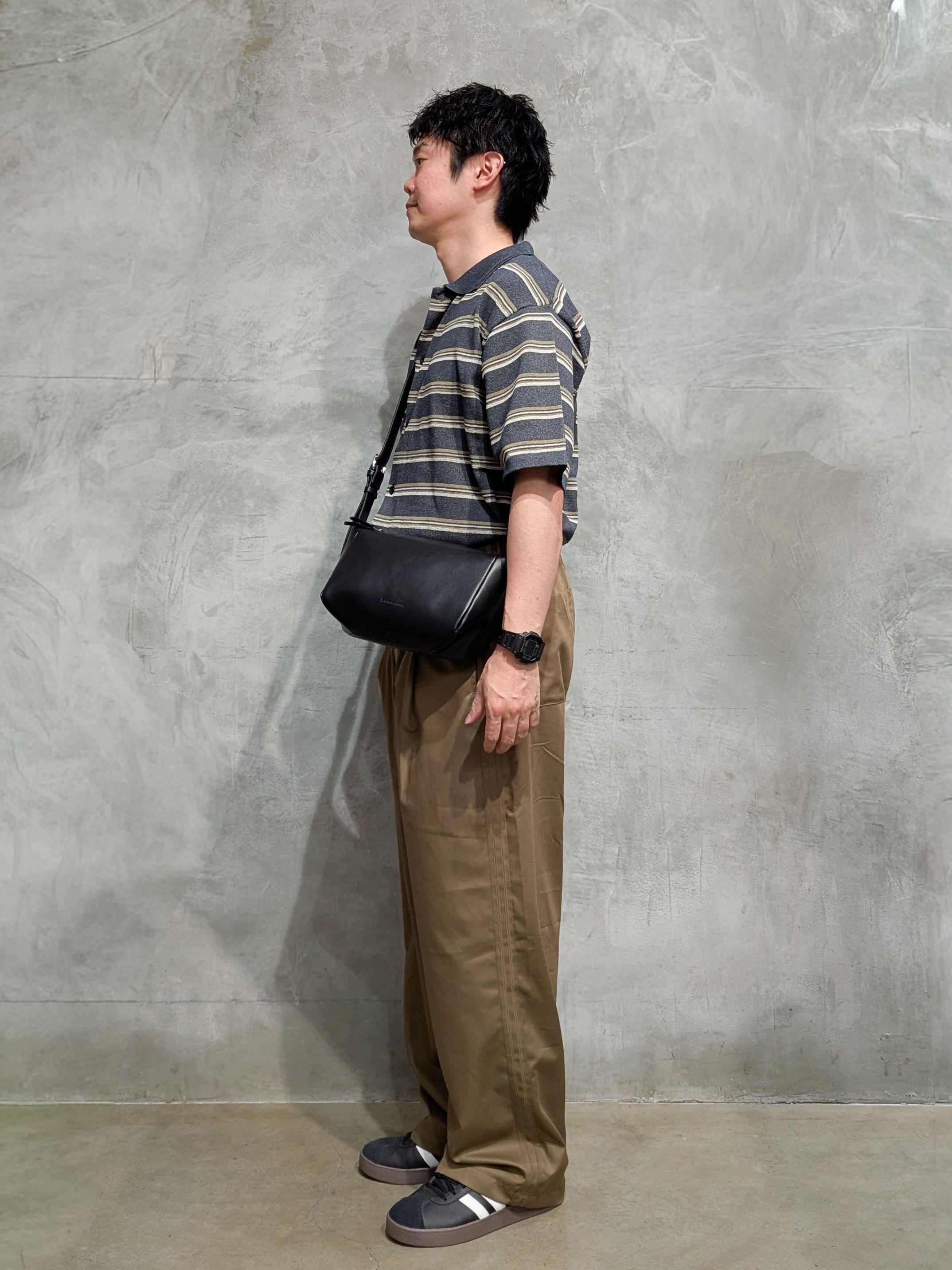 daiさんの「THE SHOP TK｜【抗菌防臭／UVカット／洗濯機OK】和紙混 半袖ニットシャツ」を使ったコーディネート