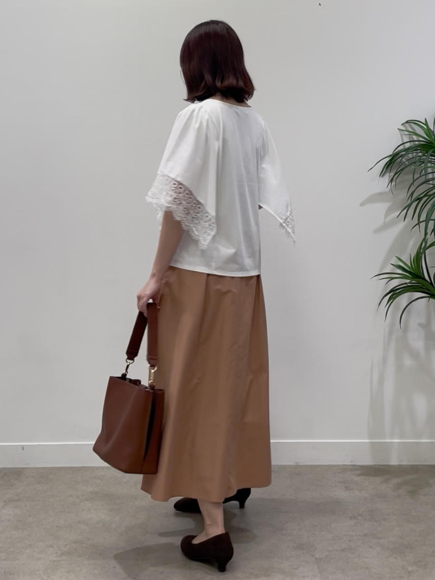 yukariさんの「Reflect｜【UVカット／接触冷感】レーススリーブジャージカットソー」を使ったコーディネート