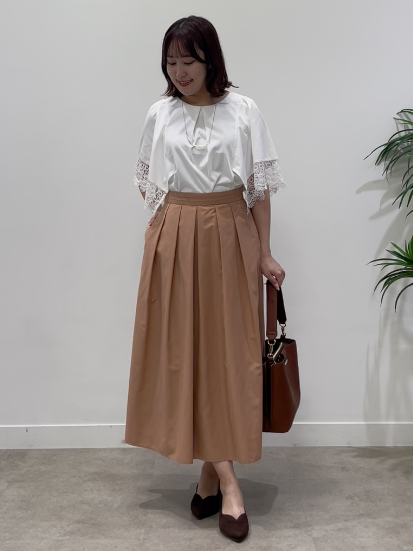 yukariさんの「Reflect｜【UVカット／接触冷感】レーススリーブジャージカットソー」を使ったコーディネート