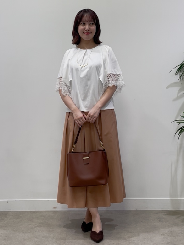 yukariさんの「Reflect｜【UVカット／接触冷感】レーススリーブジャージカットソー」を使ったコーディネート