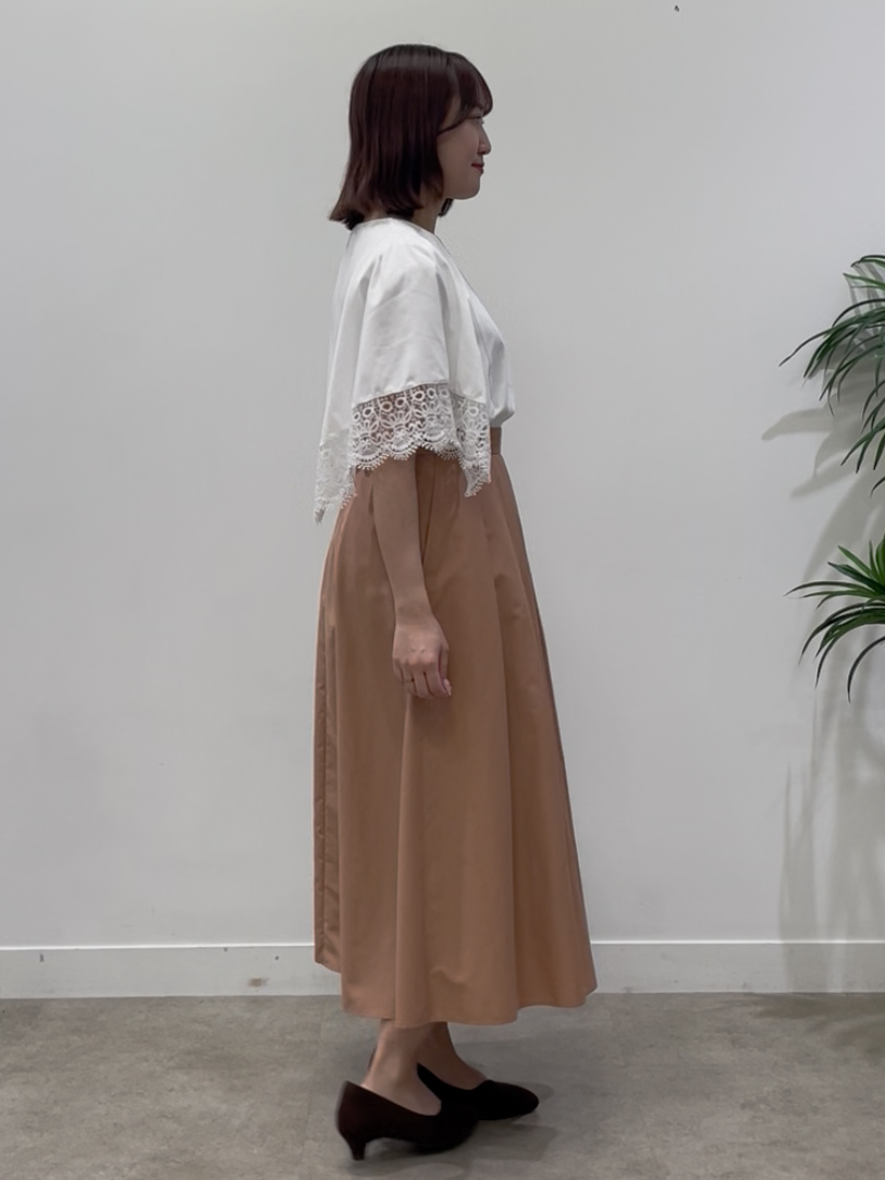 yukariさんの「Reflect｜【UVカット／接触冷感】レーススリーブジャージカットソー」を使ったコーディネート