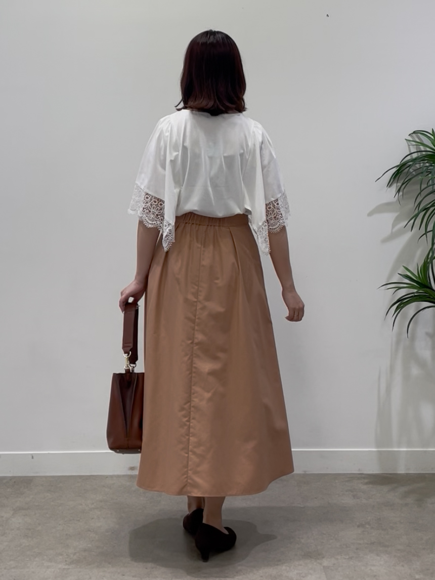 yukariさんの「Reflect｜【UVカット／接触冷感】レーススリーブジャージカットソー」を使ったコーディネート
