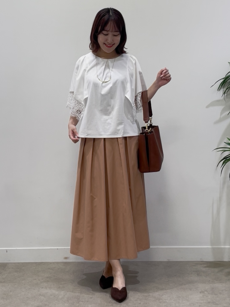 yukariさんの「Reflect｜【UVカット／接触冷感】レーススリーブジャージカットソー」を使ったコーディネート