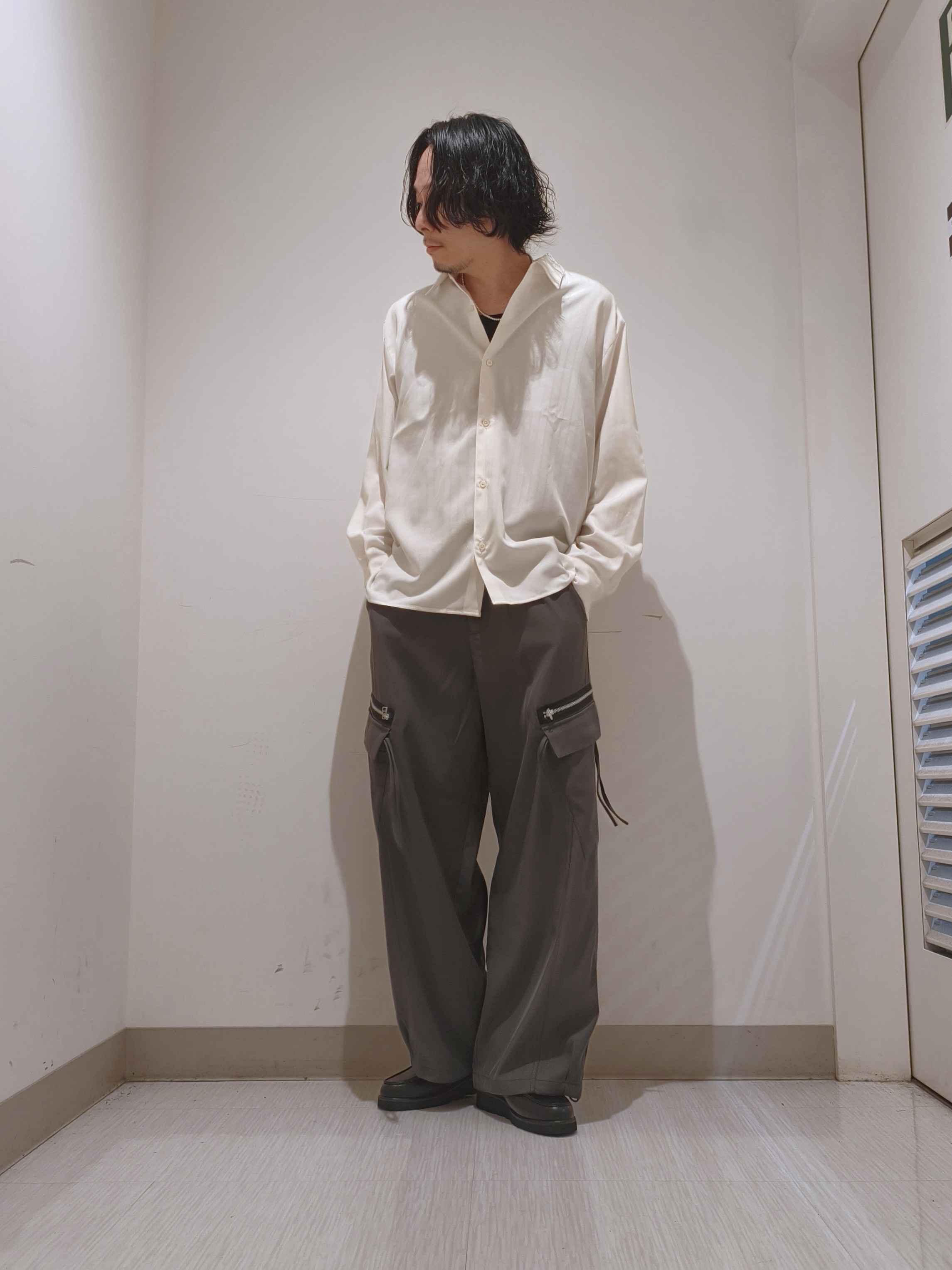 テラシンさんの「tk.TAKEO KIKUCHI｜【接触冷感/UVカット】ドビーストライプシャツ」を使ったコーディネート