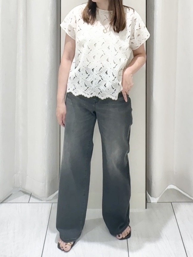 ʏᴜᴋɪᴋᴏさんの「UNTITLED｜【セットアップ可/品のある透け感】リーフレースブラウス」を使ったコーディネート