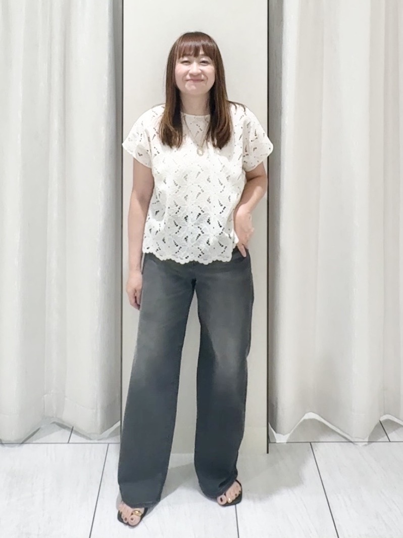 ʏᴜᴋɪᴋᴏさんの「UNTITLED｜【セットアップ可/品のある透け感】リーフレースブラウス」を使ったコーディネート