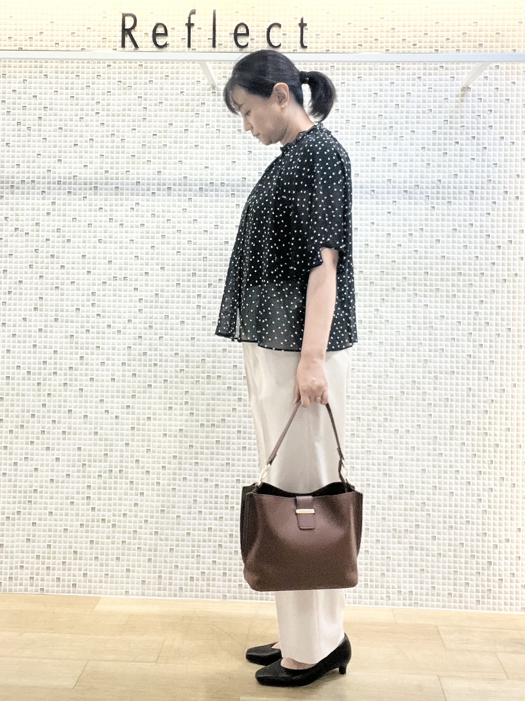 KAOさんの「Reflect｜【手洗い可】センタープレスワイドパンツ」を使ったコーディネート