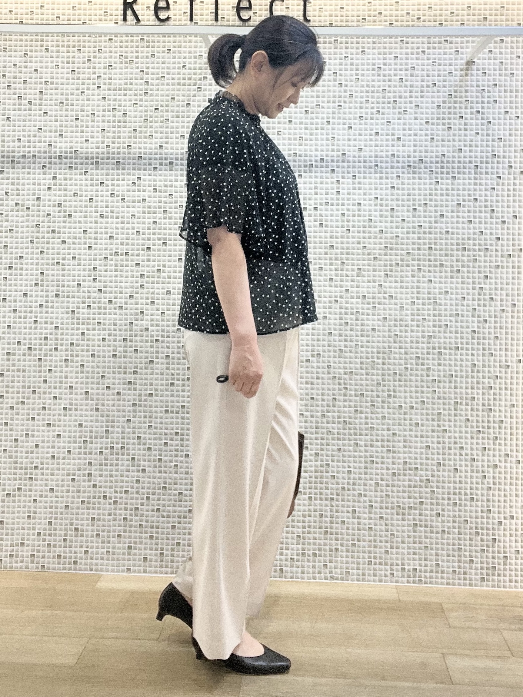 KAOさんの「Reflect｜【手洗い可】センタープレスワイドパンツ」を使ったコーディネート