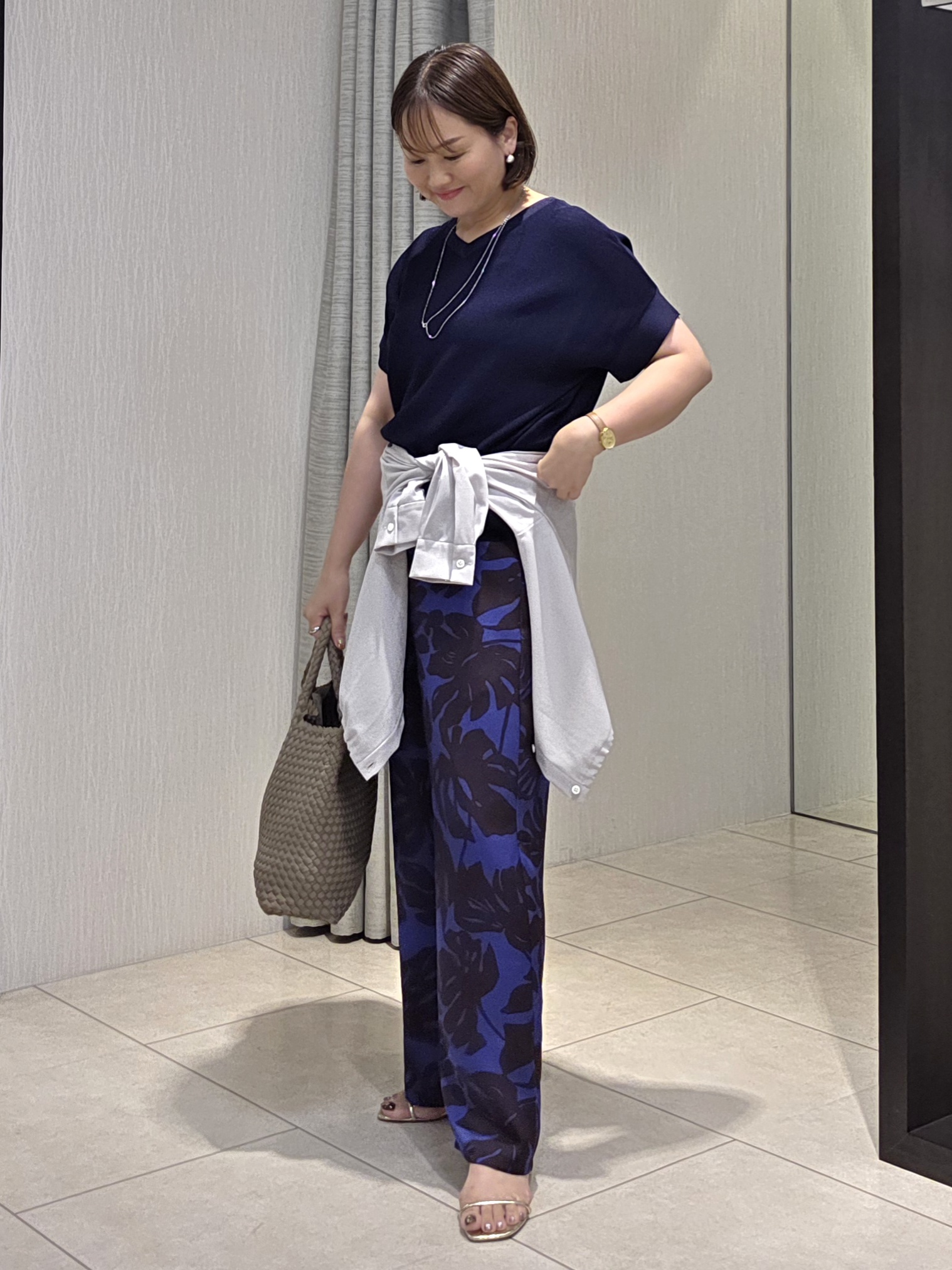 naokoさんの「UNTITLED｜【セットアップ可/UVカット/接触冷感】エアリークールドロストシャツ」を使ったコーディネート