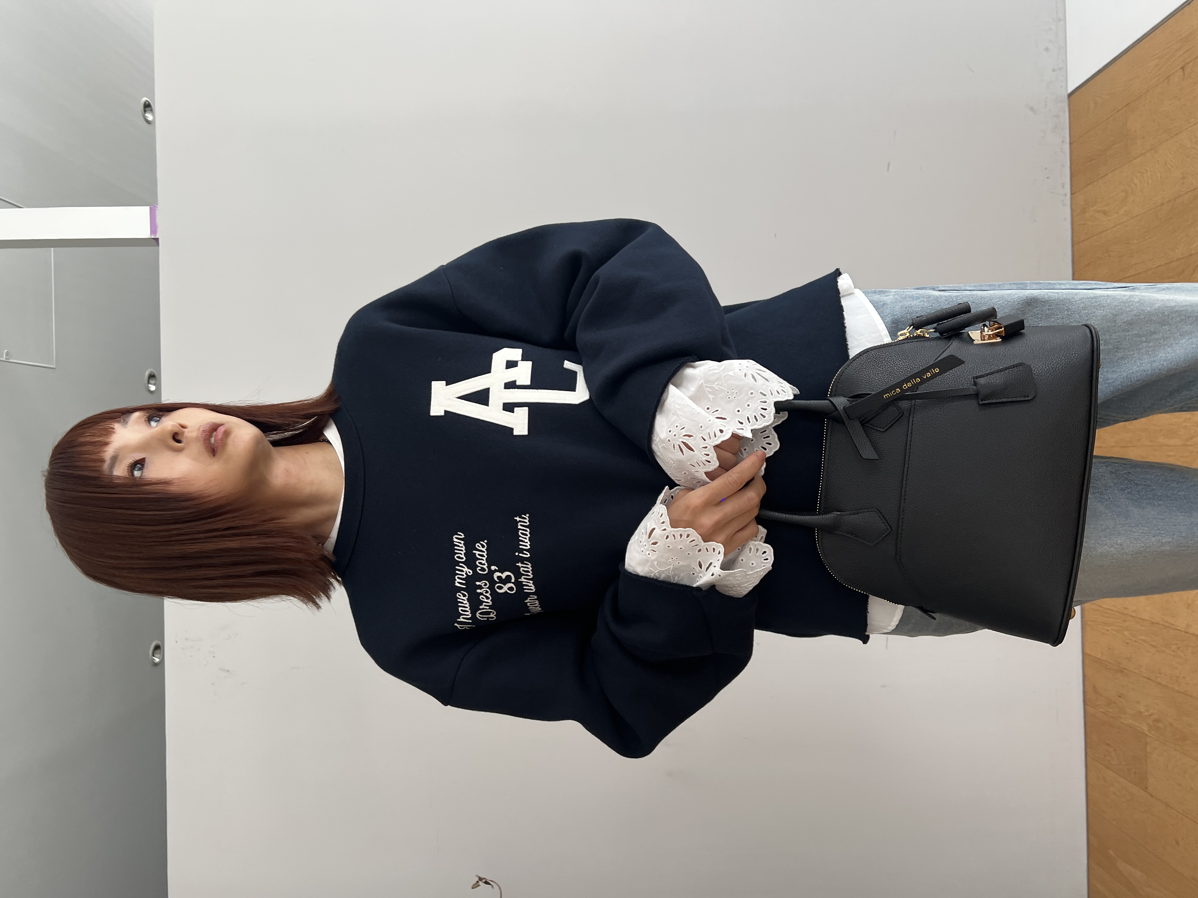 misaさんの「DRESSTERIOR｜◆mica della valle（ミカデラヴァッレ）Katia ハンドバッグ」を使ったコーディネート