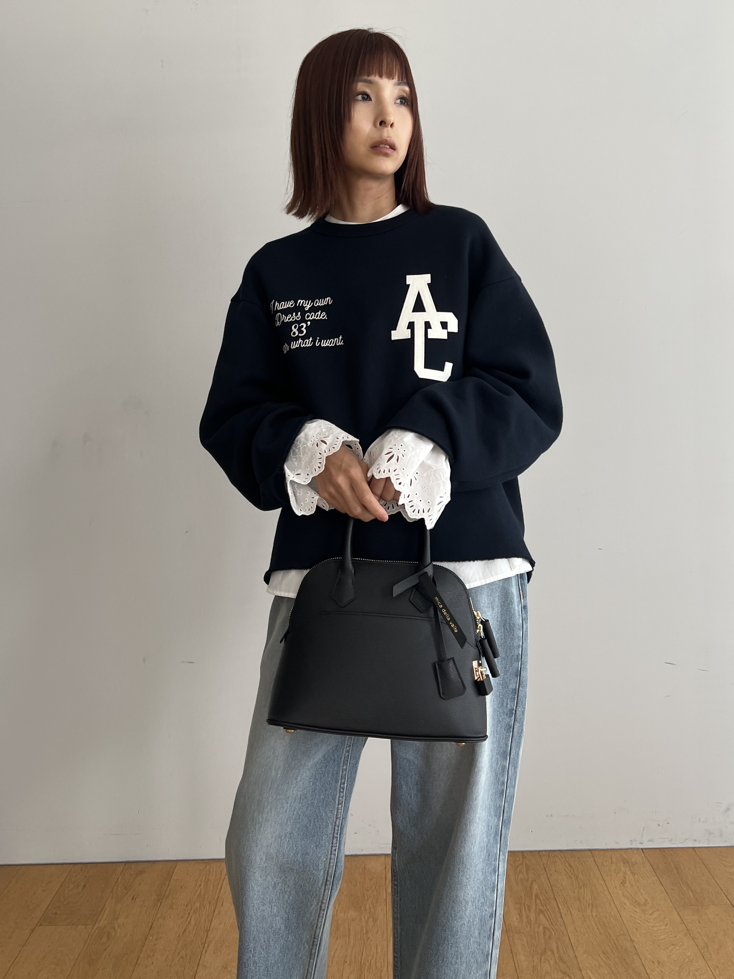 misaさんの「DRESSTERIOR｜◆mica della valle（ミカデラヴァッレ）Katia ハンドバッグ」を使ったコーディネート