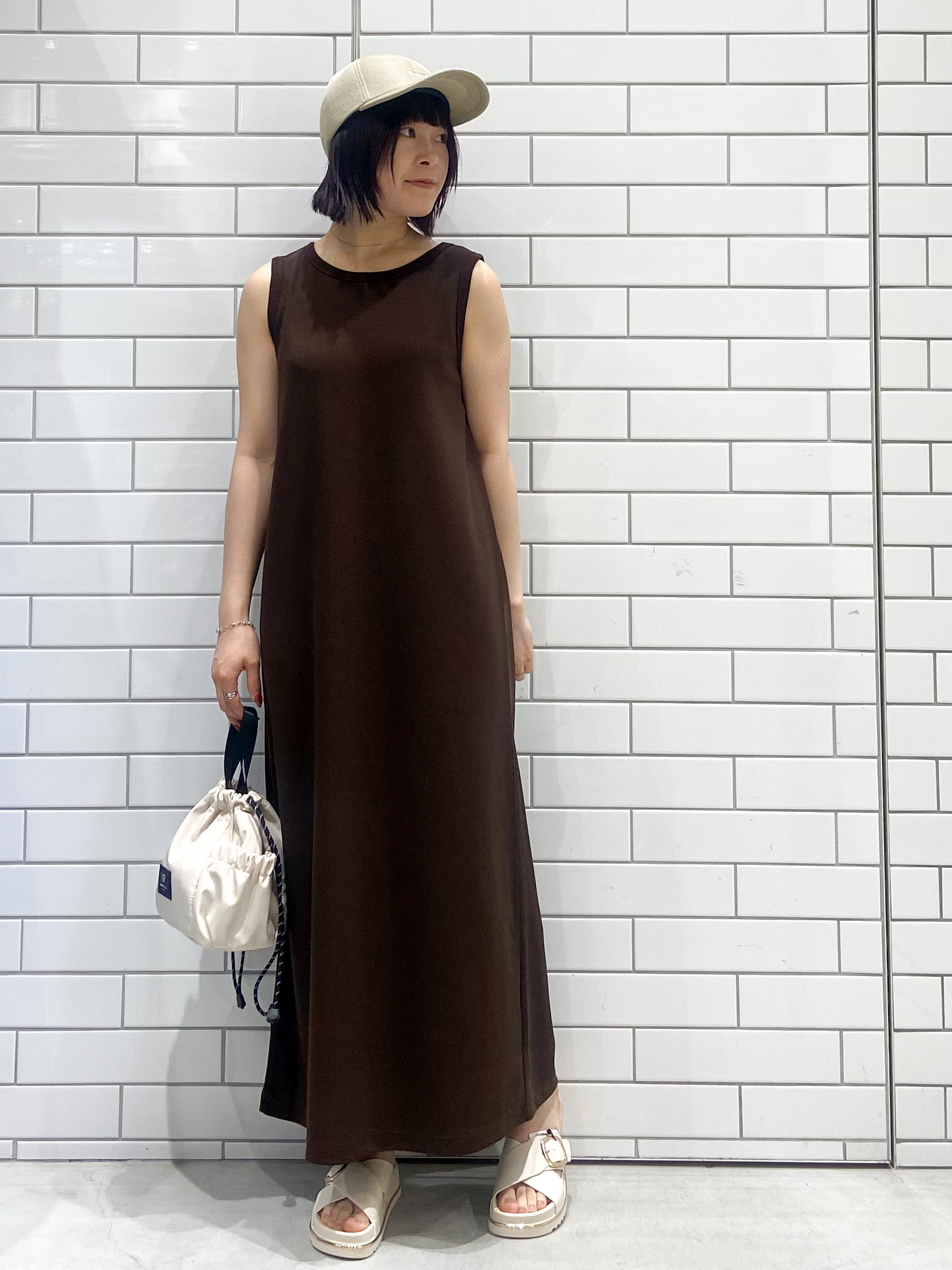 kimiさんの「OPAQUE.CLIP｜【接触冷感】カットソーワンピース《洗濯機OK》」を使ったコーディネート