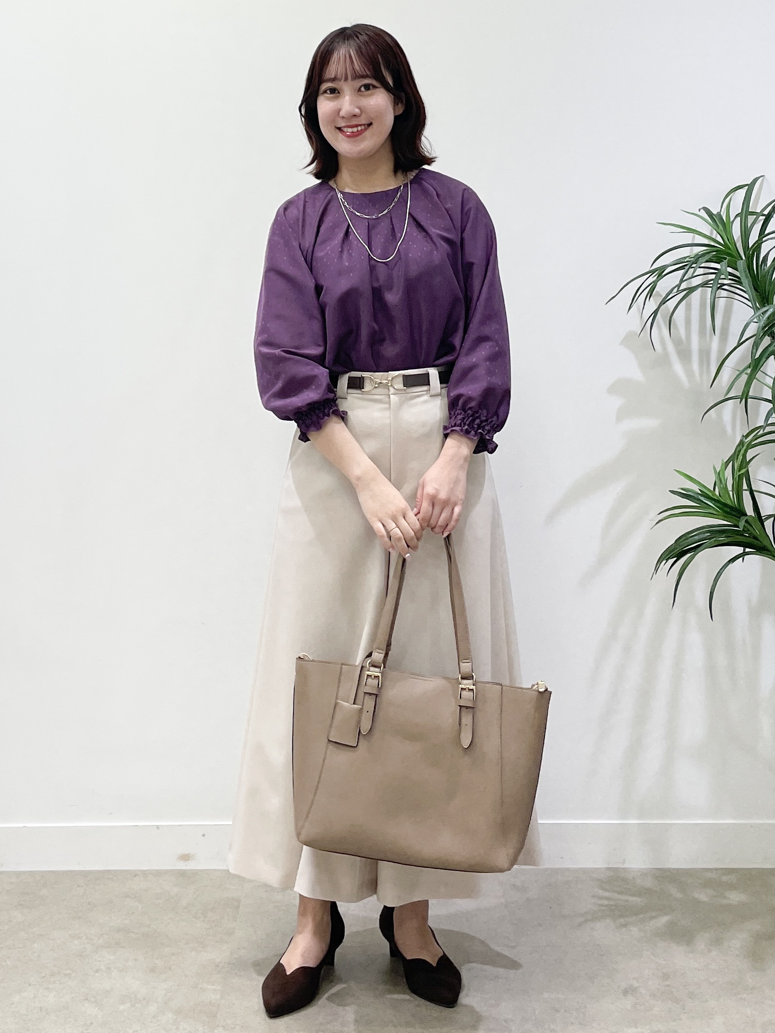 yukariさんの「Reflect｜ワイドシルエットスカーチョパンツ」を使ったコーディネート