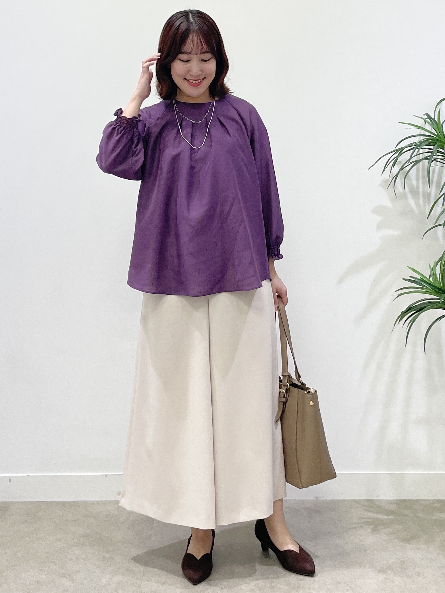 yukariさんの「Reflect｜ワイドシルエットスカーチョパンツ」を使ったコーディネート