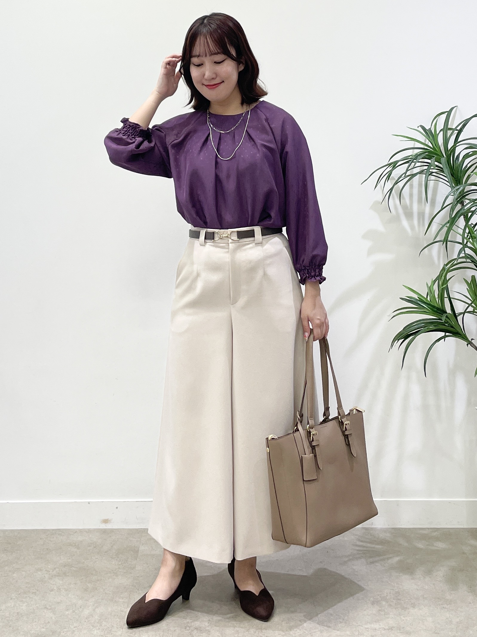 yukariさんの「Reflect｜ワイドシルエットスカーチョパンツ」を使ったコーディネート