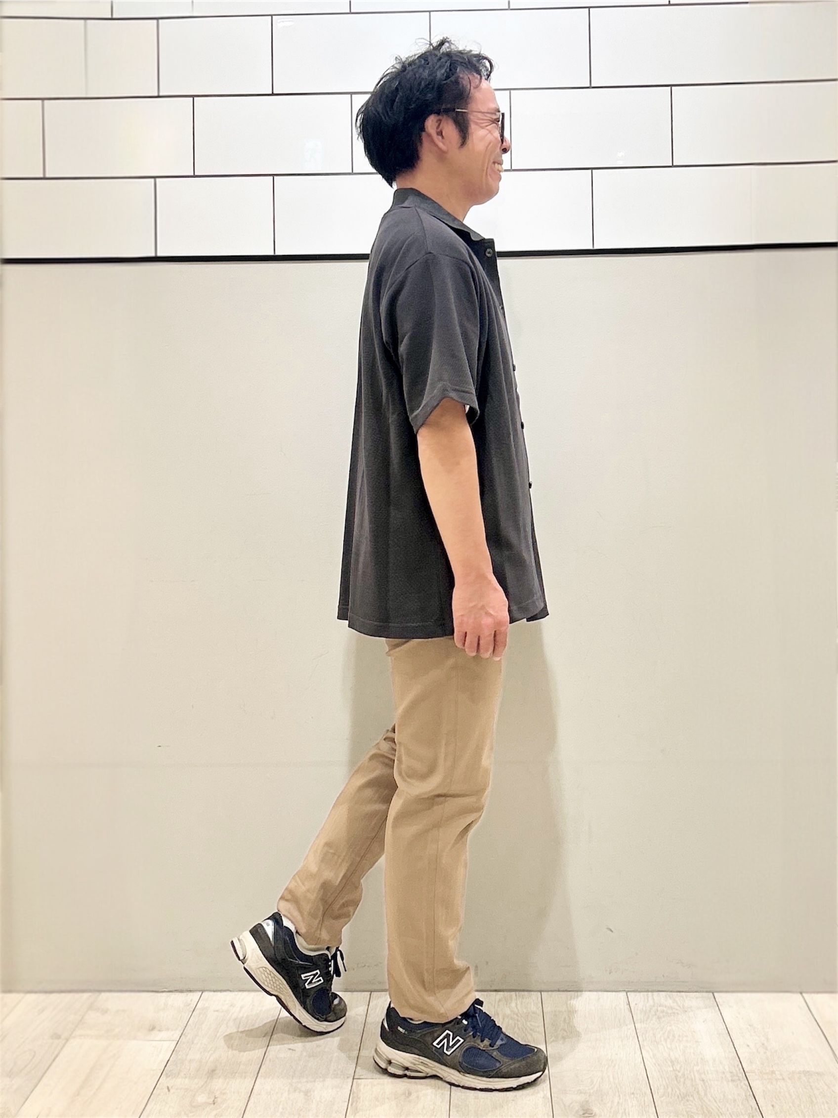 KENJI Iさんの「THE SHOP TK｜【半袖シャツ＋インナー セットアイテム】カノコ半袖シャツ＆半袖Tシャツ」を使ったコーディネート