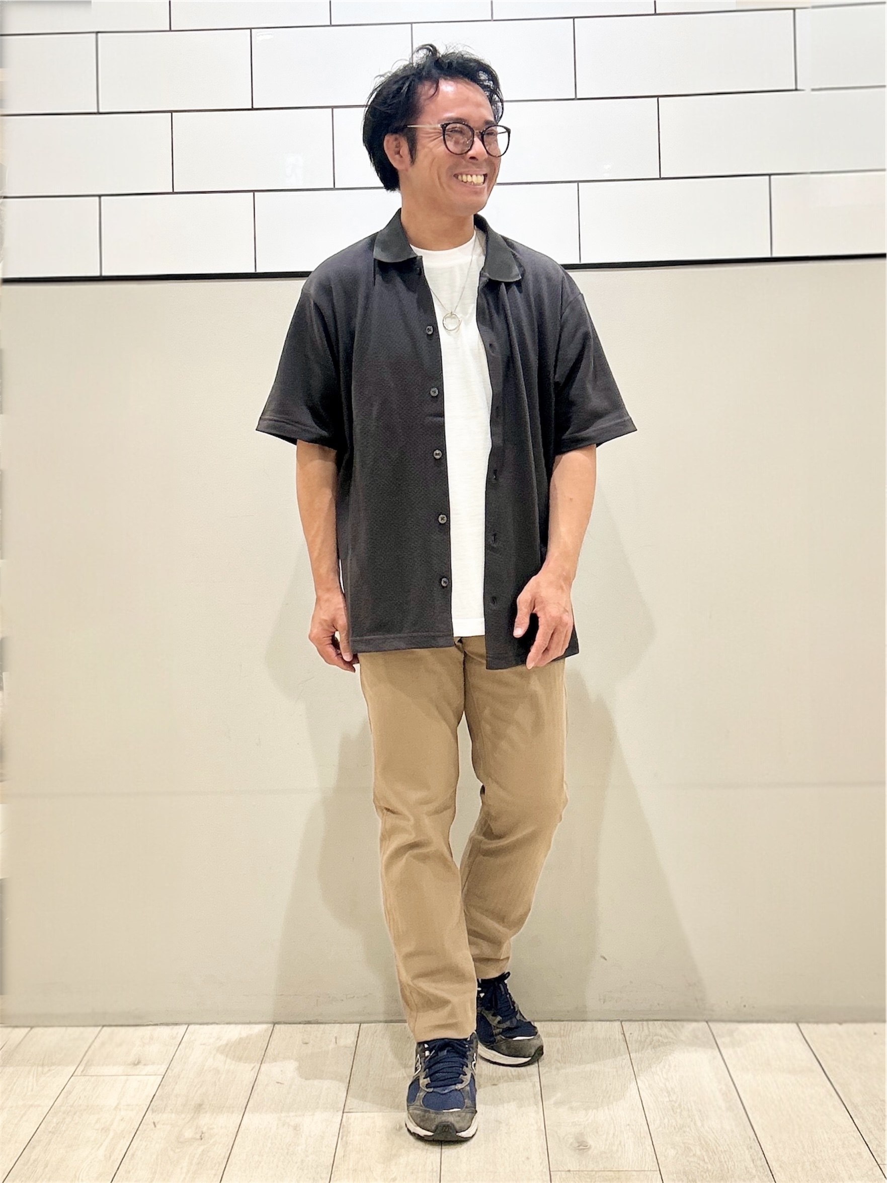 KENJI Iさんの「THE SHOP TK｜【半袖シャツ＋インナー セットアイテム】カノコ半袖シャツ＆半袖Tシャツ」を使ったコーディネート