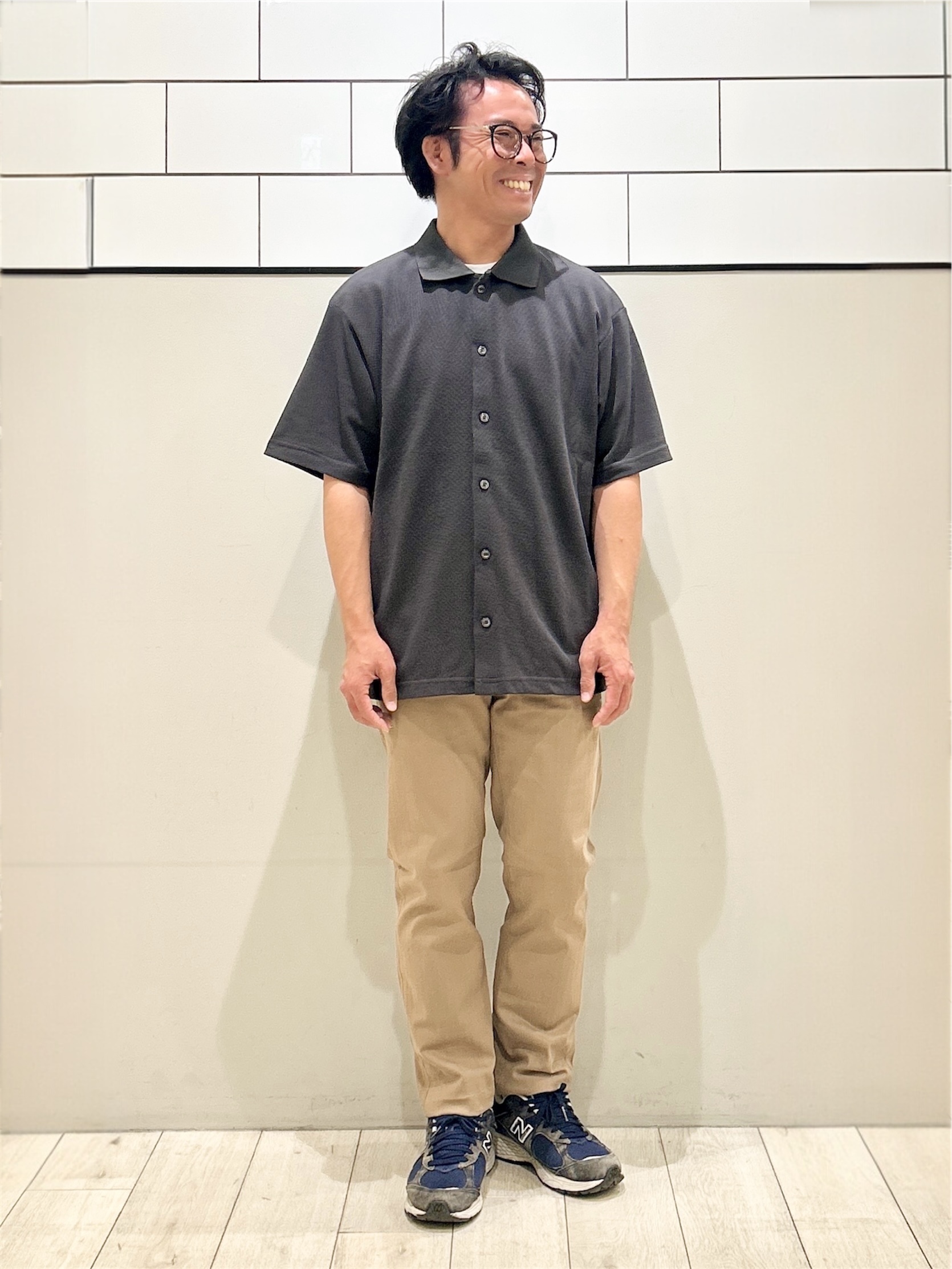 KENJI Iさんの「THE SHOP TK｜【半袖シャツ＋インナー セットアイテム】カノコ半袖シャツ＆半袖Tシャツ」を使ったコーディネート