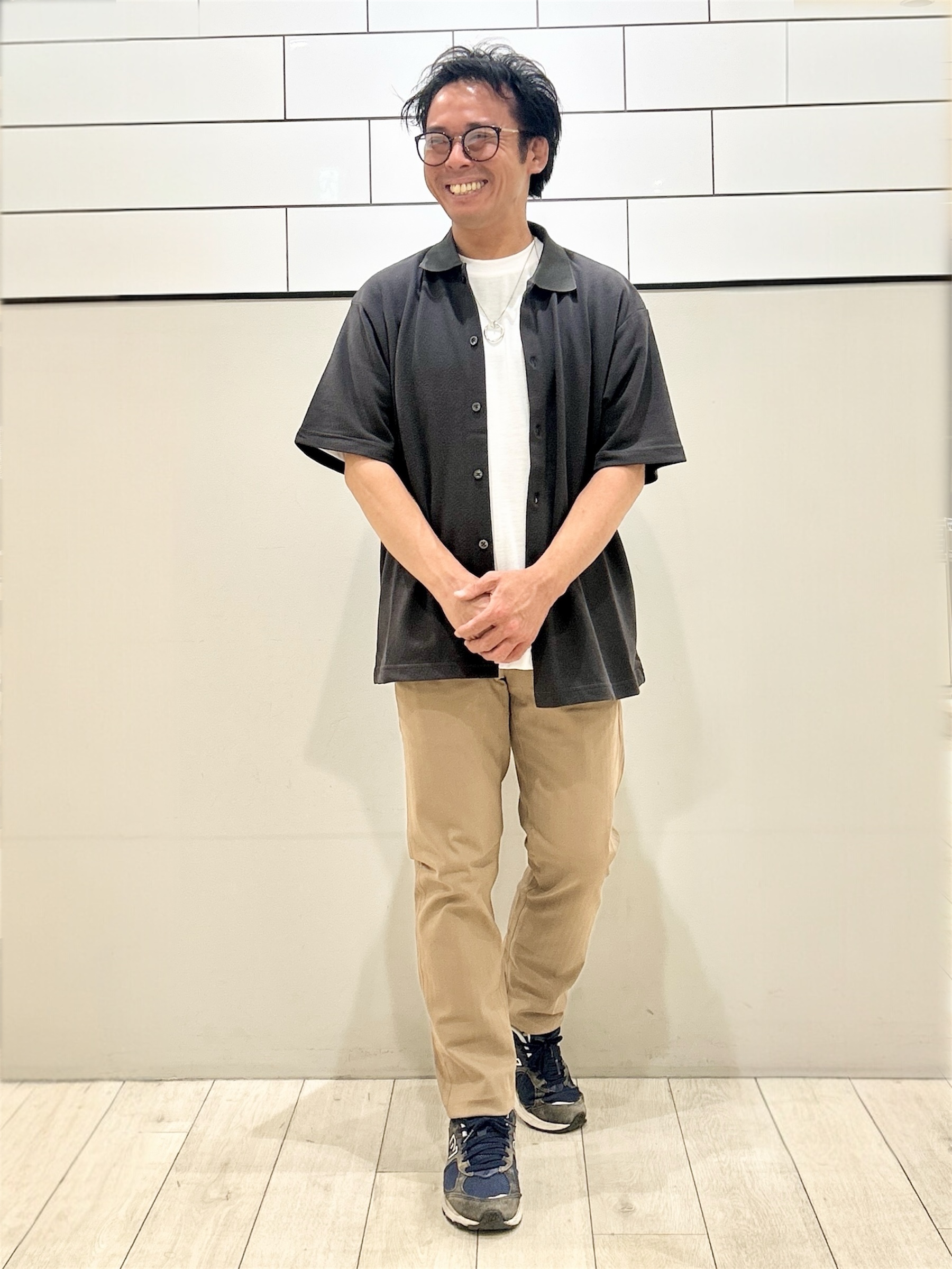 KENJI Iさんの「THE SHOP TK｜【半袖シャツ＋インナー セットアイテム】カノコ半袖シャツ＆半袖Tシャツ」を使ったコーディネート