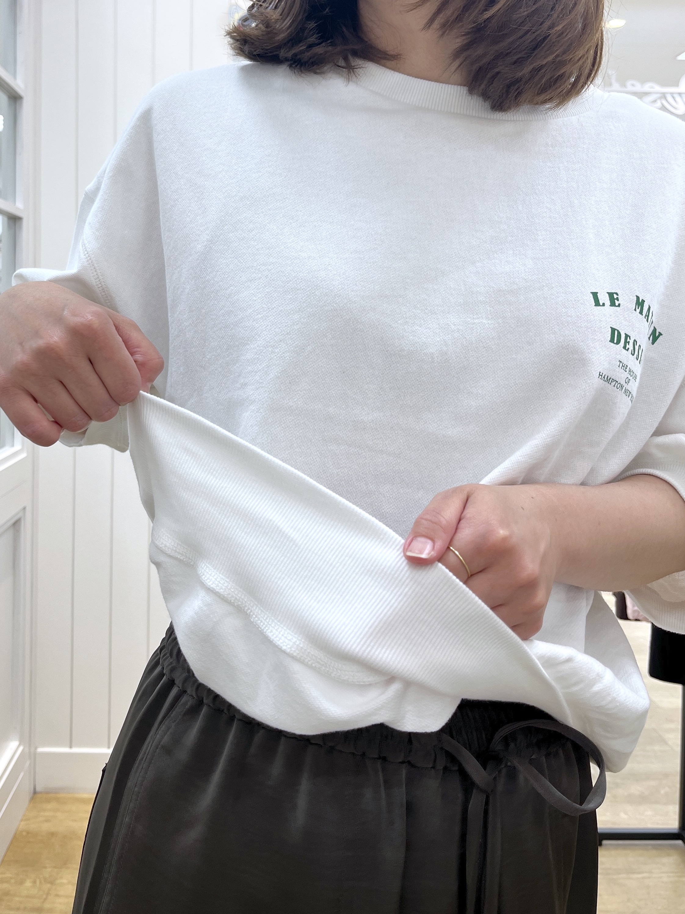 takayamaさんの「Dessin｜ハーフスリーブロゴプルオーバー」を使ったコーディネート