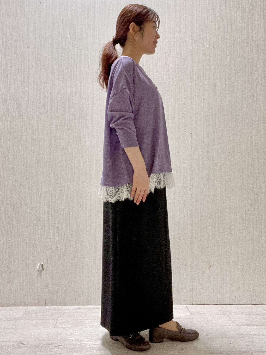 Mさんの「UNTITLED｜レースドッキングニットプルオーバー」を使ったコーディネート