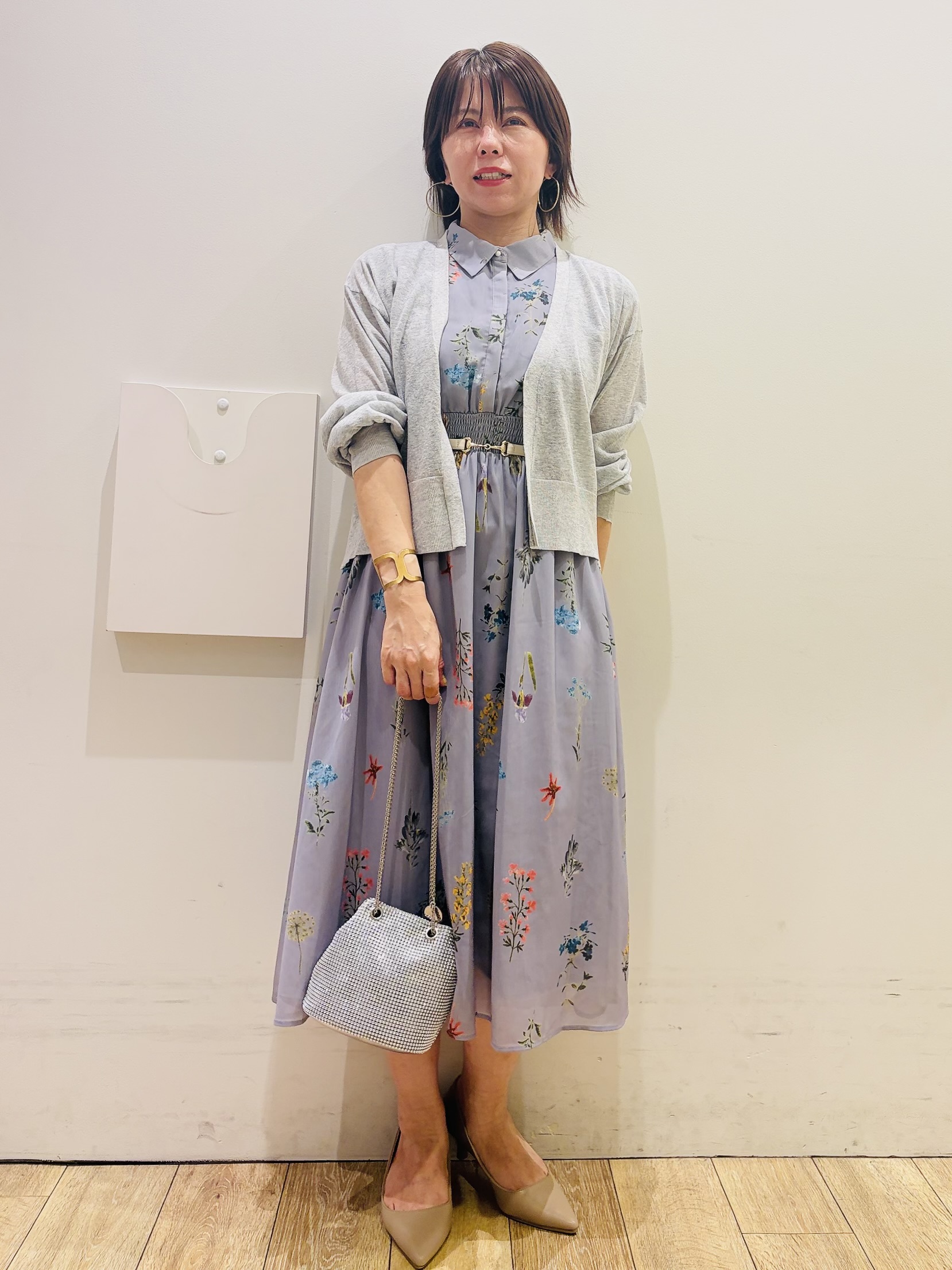 YUKOさんの「index｜【マツコの知らない世界で紹介】ボタニカルフレアワンピース《洗濯機OK》」を使ったコーディネート