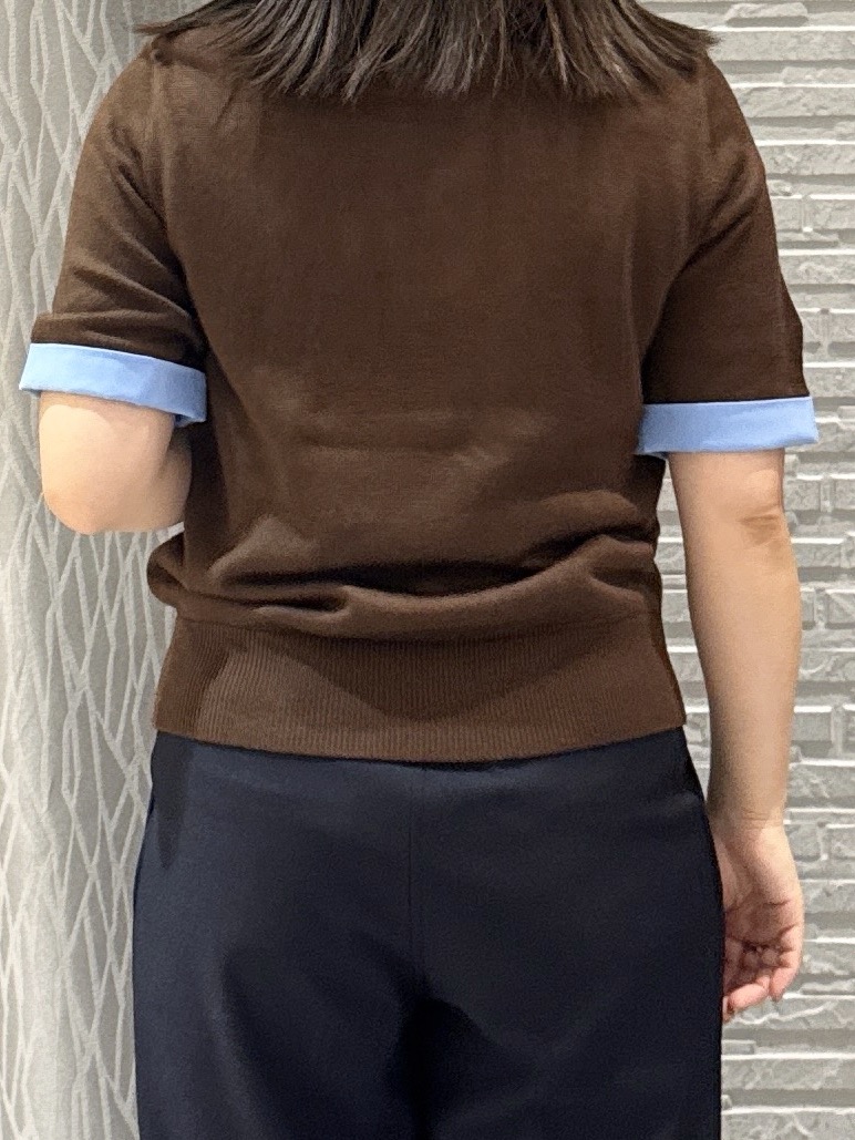 chさんの「THE SHOP TK｜POLO BCS/アーガイル半袖ニット」を使ったコーディネート