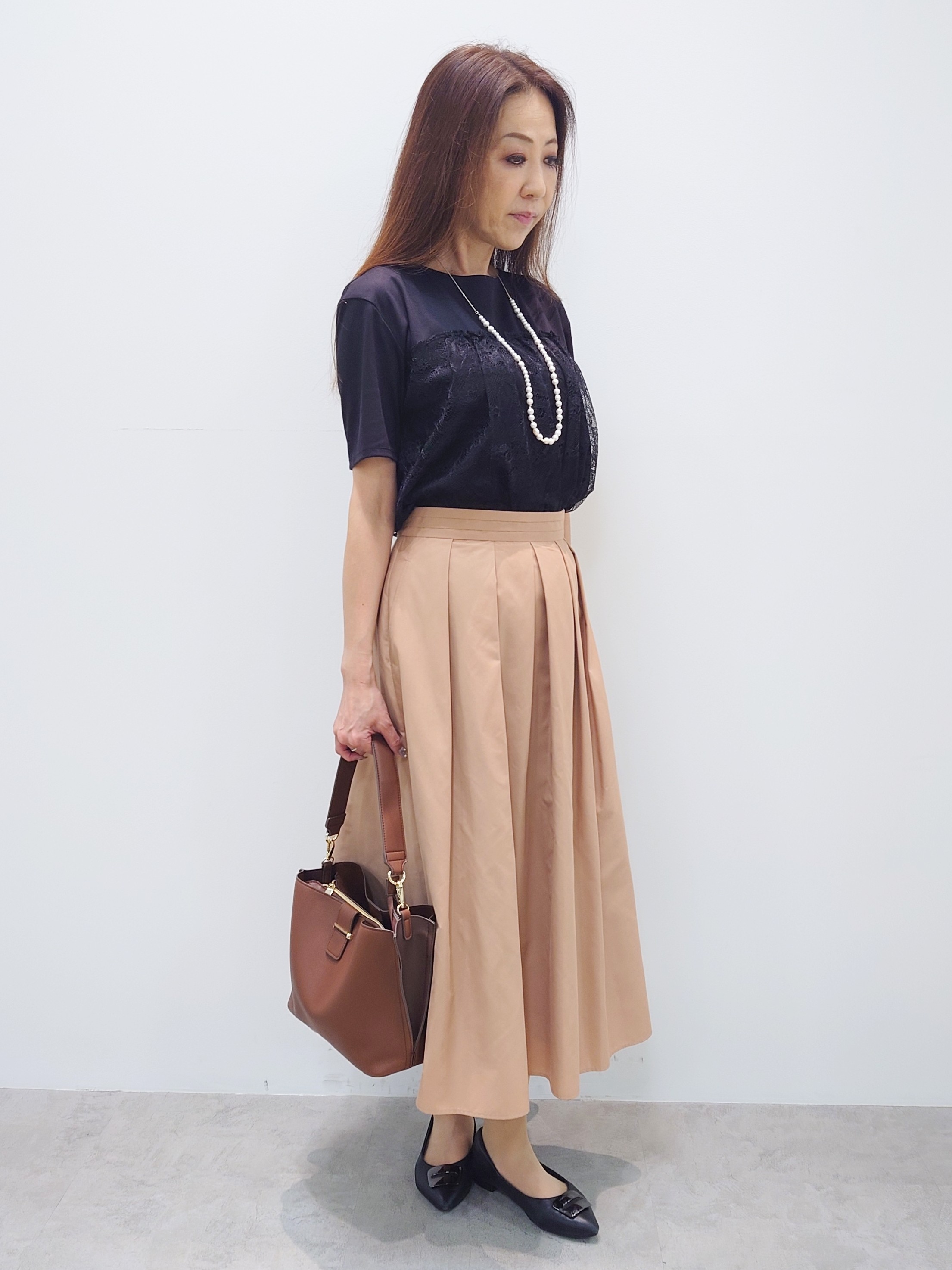 yoshiさんの「Reflect｜【UVカット／接触冷感／手洗い可】ラッセルレースプルオーバー」を使ったコーディネート