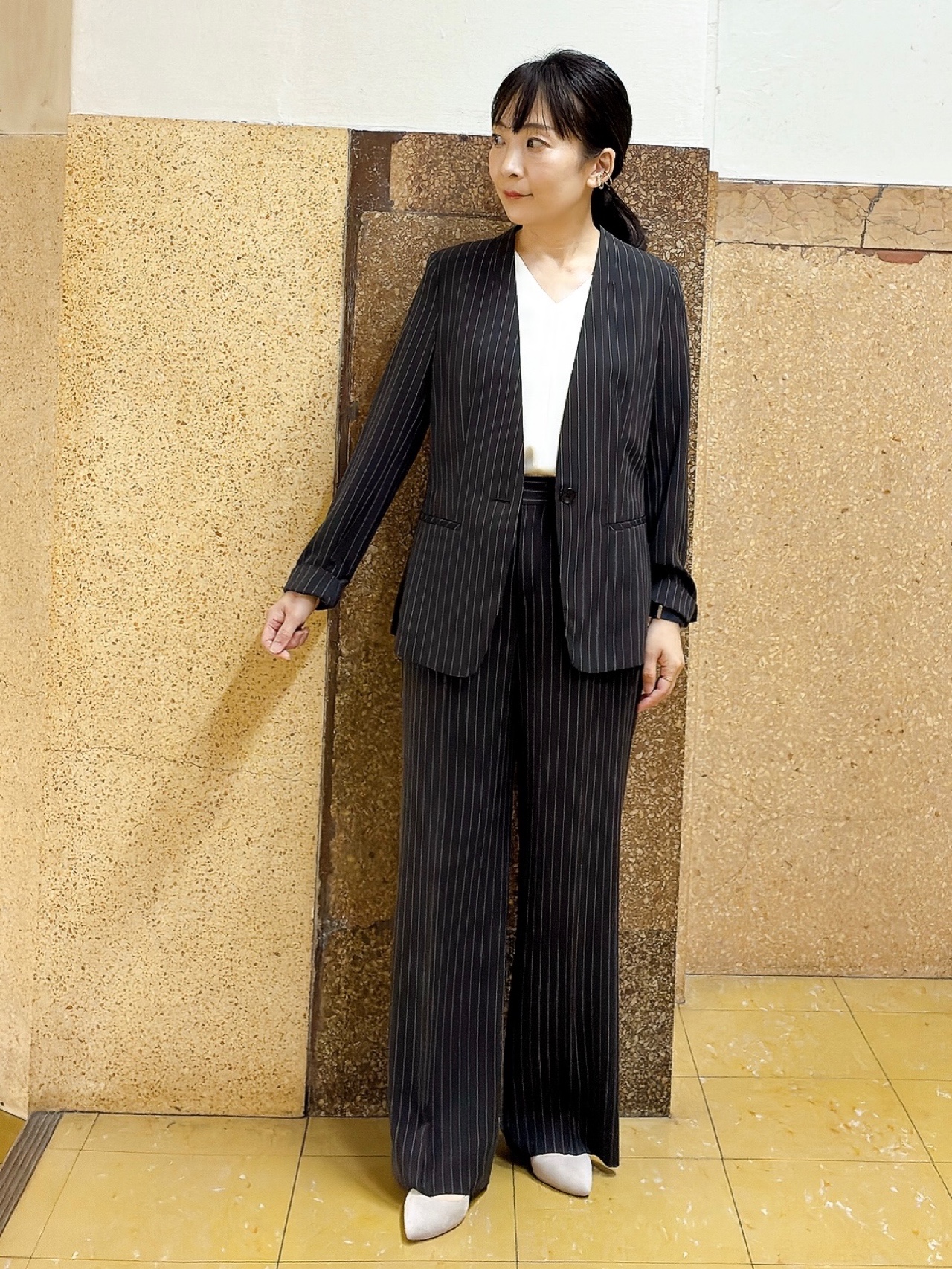 hattoriさんの「INDIVI｜【接触冷感/UVケア/着る日傘】カラーレスジャケット」を使ったコーディネート